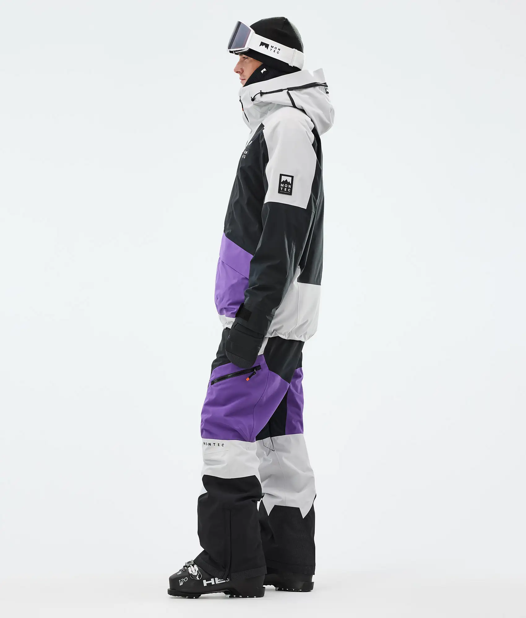Morpheus Ski Jacket Men Light Grey/Black/Vivid Purple