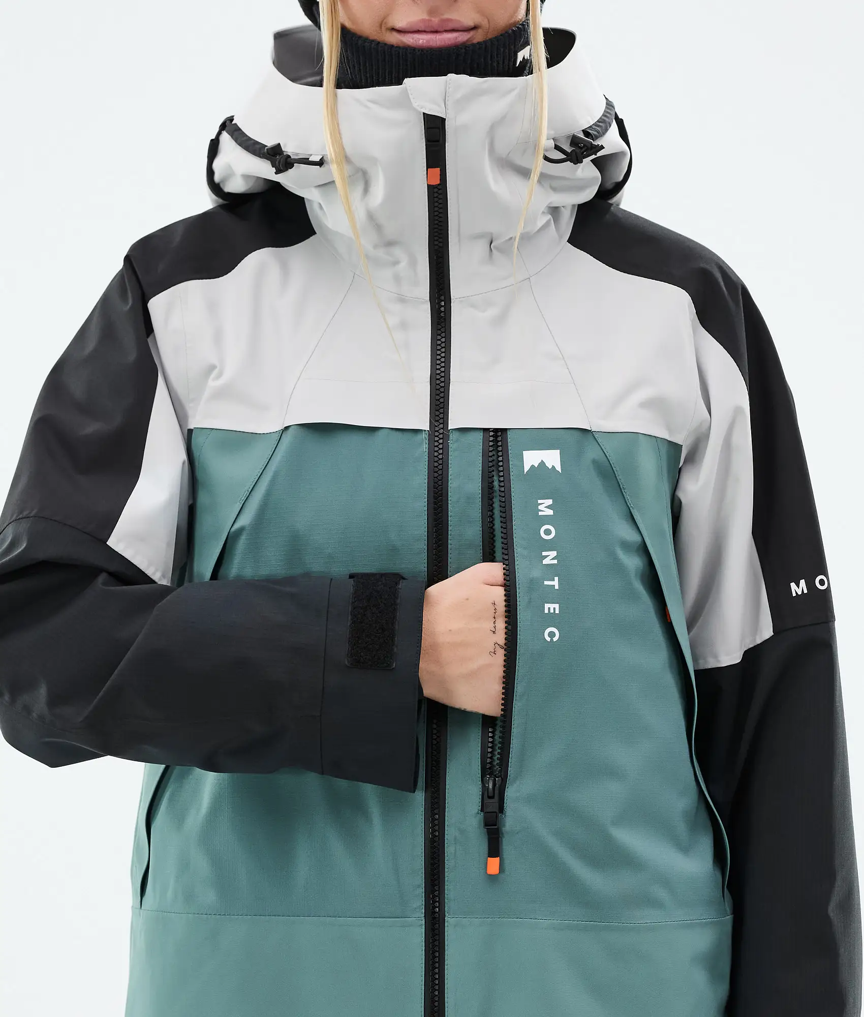 Oracle W Snowboard Jacket Women Light Grey/Black/Atlantic