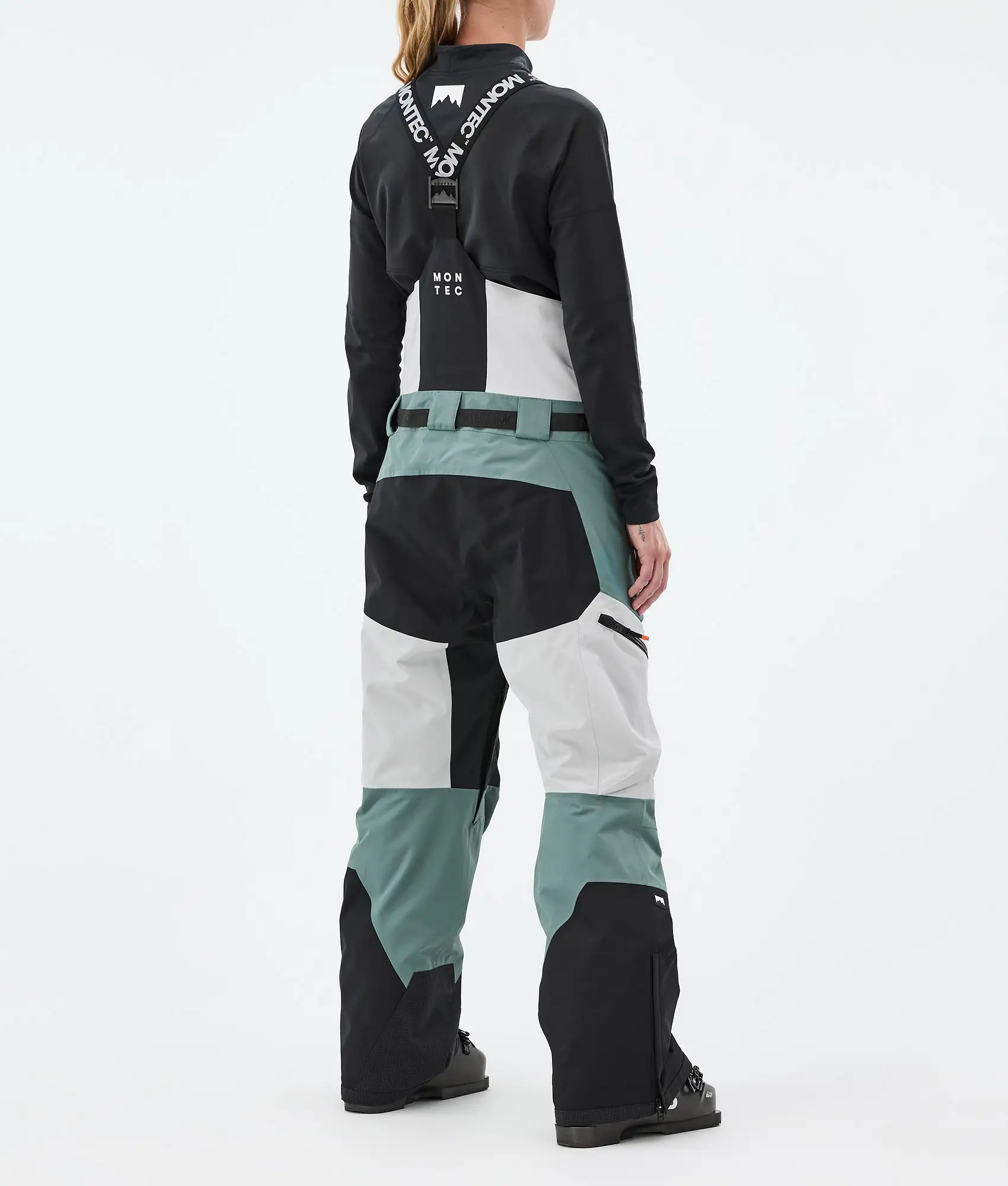 Dozer W Ski Pants Women Light Grey/Black/Atlantic