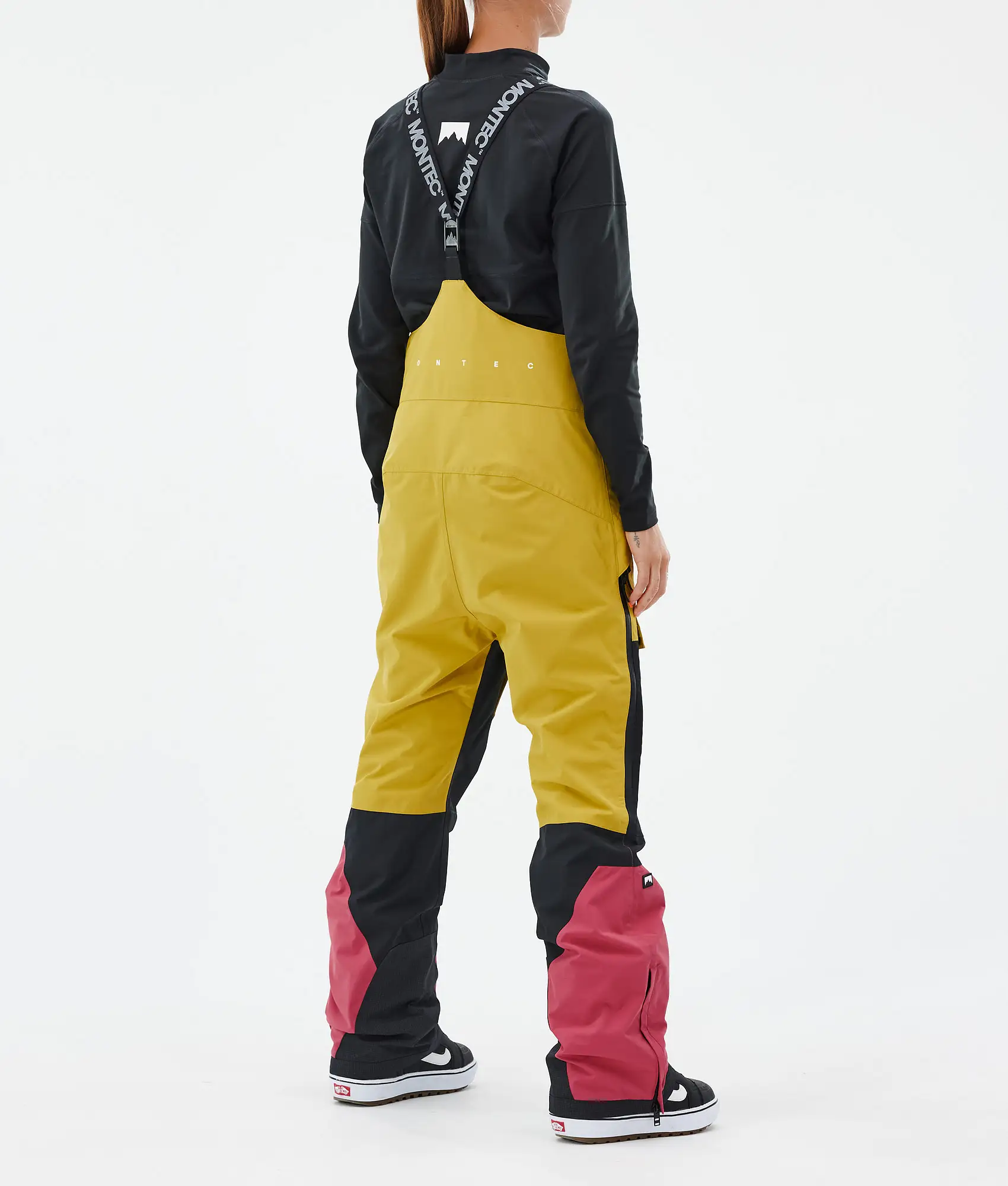 Fawk W Snowboard Pants Women Yellow/Black/Light Red