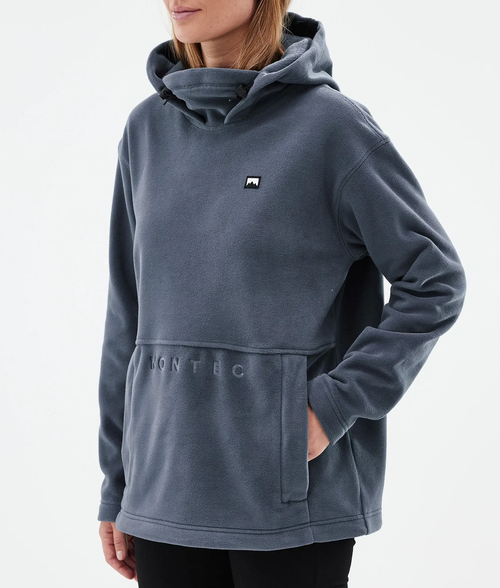 Delta W Fleece Hoodie Women Metal Blue