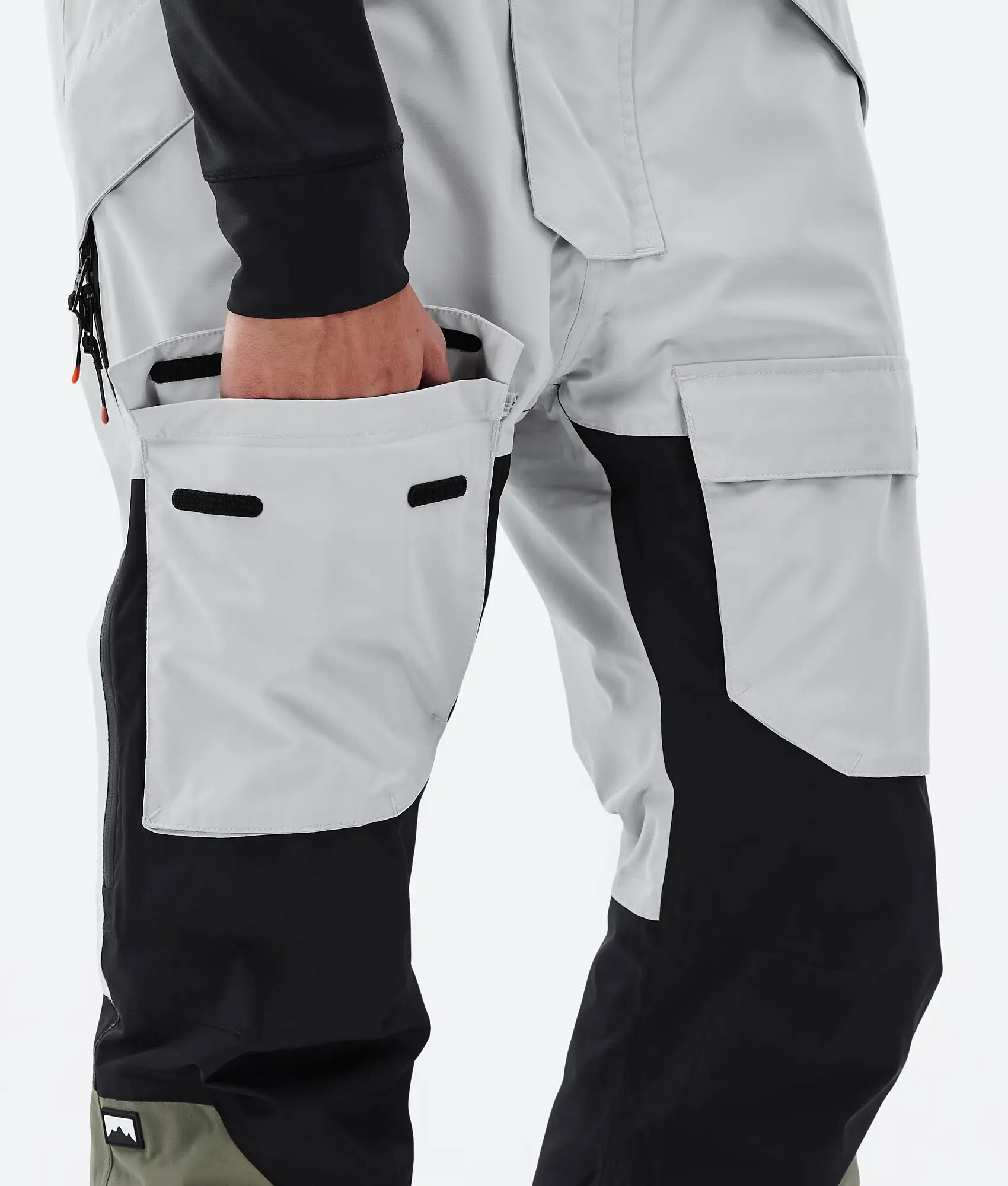 Fawk Snowboard Pants Men Light Grey/Black/Greenish