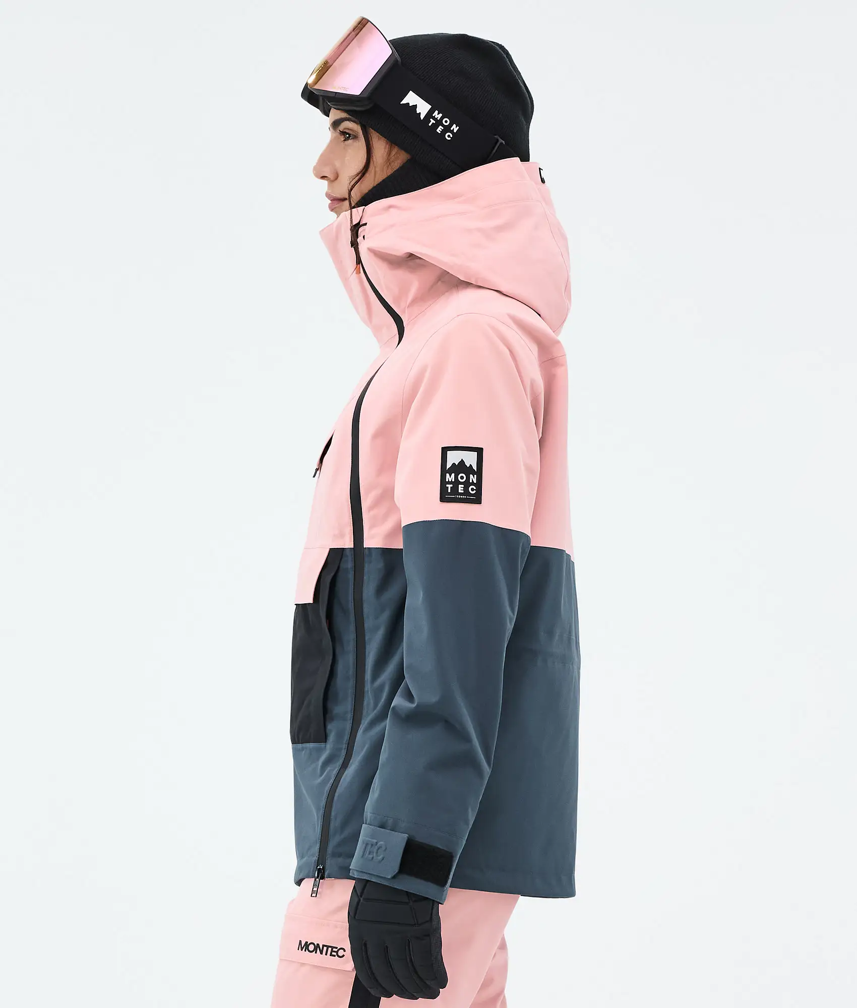 Doom W Ski Jacket Women Soft Pink/Black/Metal Blue
