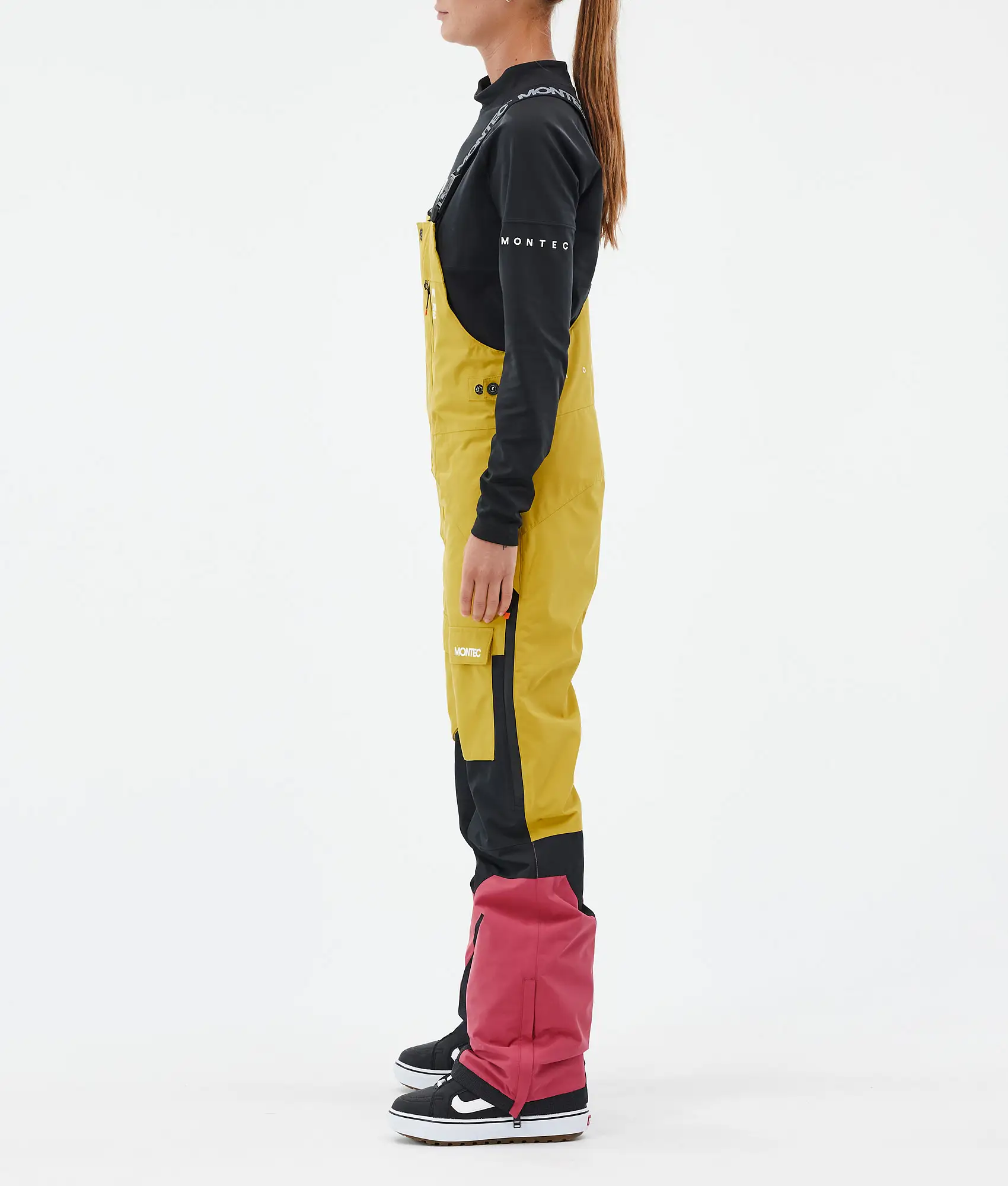 Fawk W Snowboard Pants Women Yellow/Black/Light Red