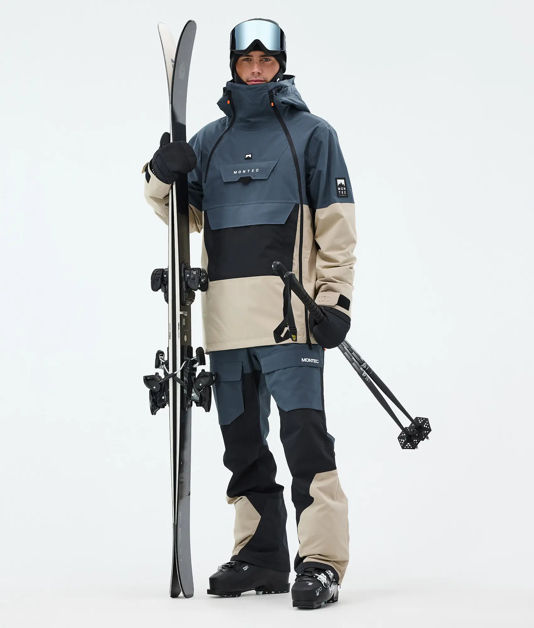 Doom Ski Jacket Men Metal Blue/Black/Sand