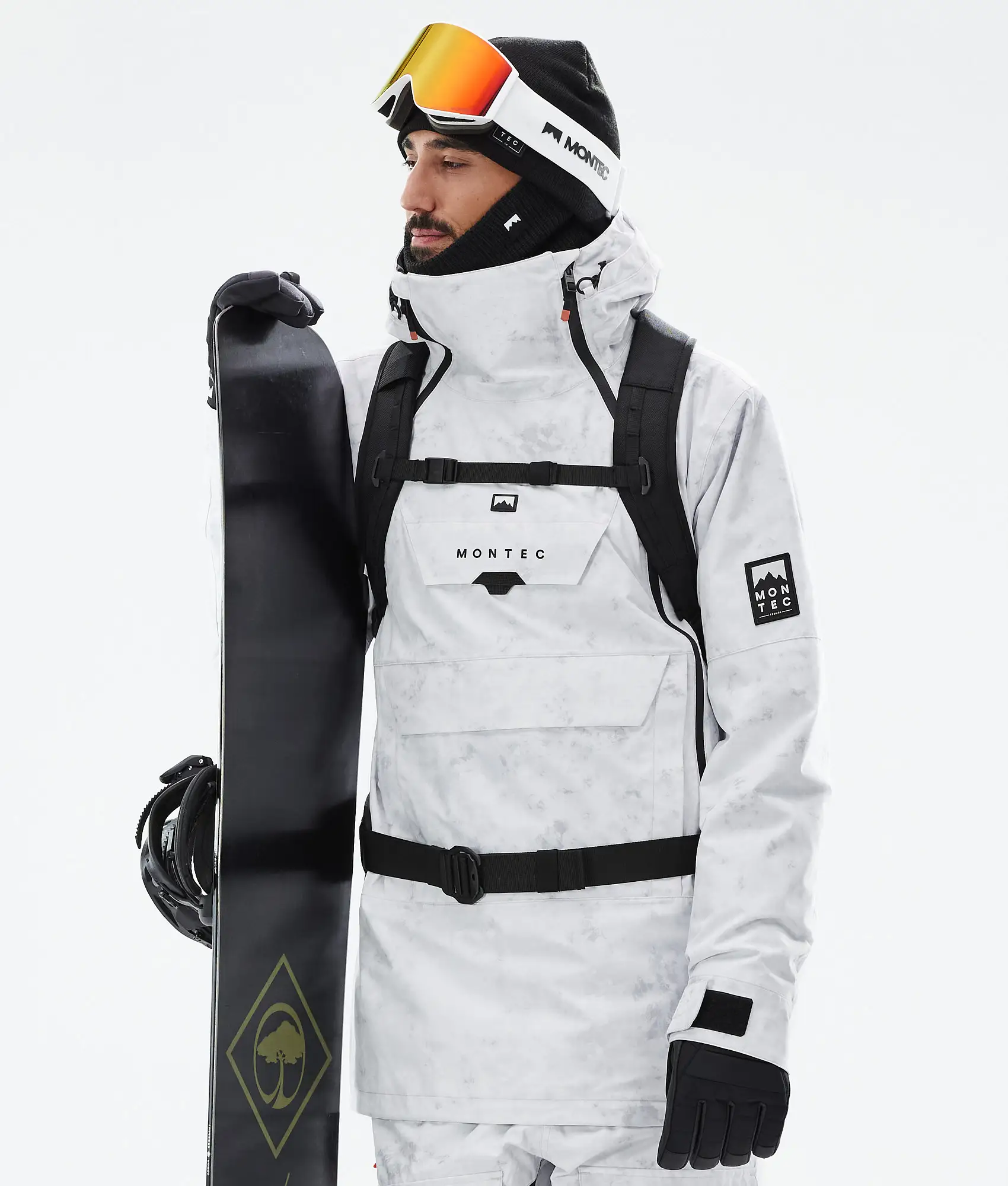 Doom Snowboard Jacket Men White Tiedye