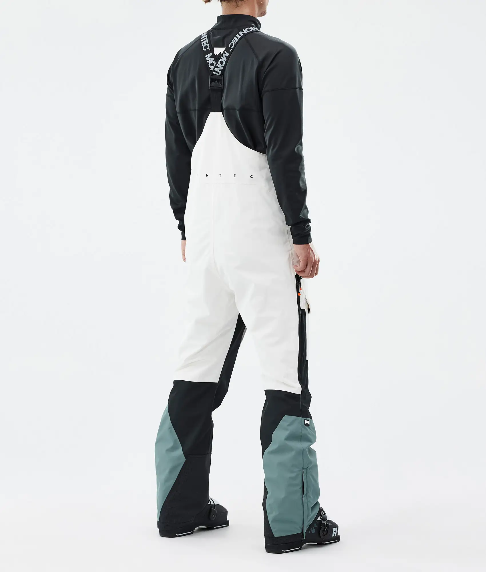 Fawk Ski Pants Men Old White/Black/Atlantic