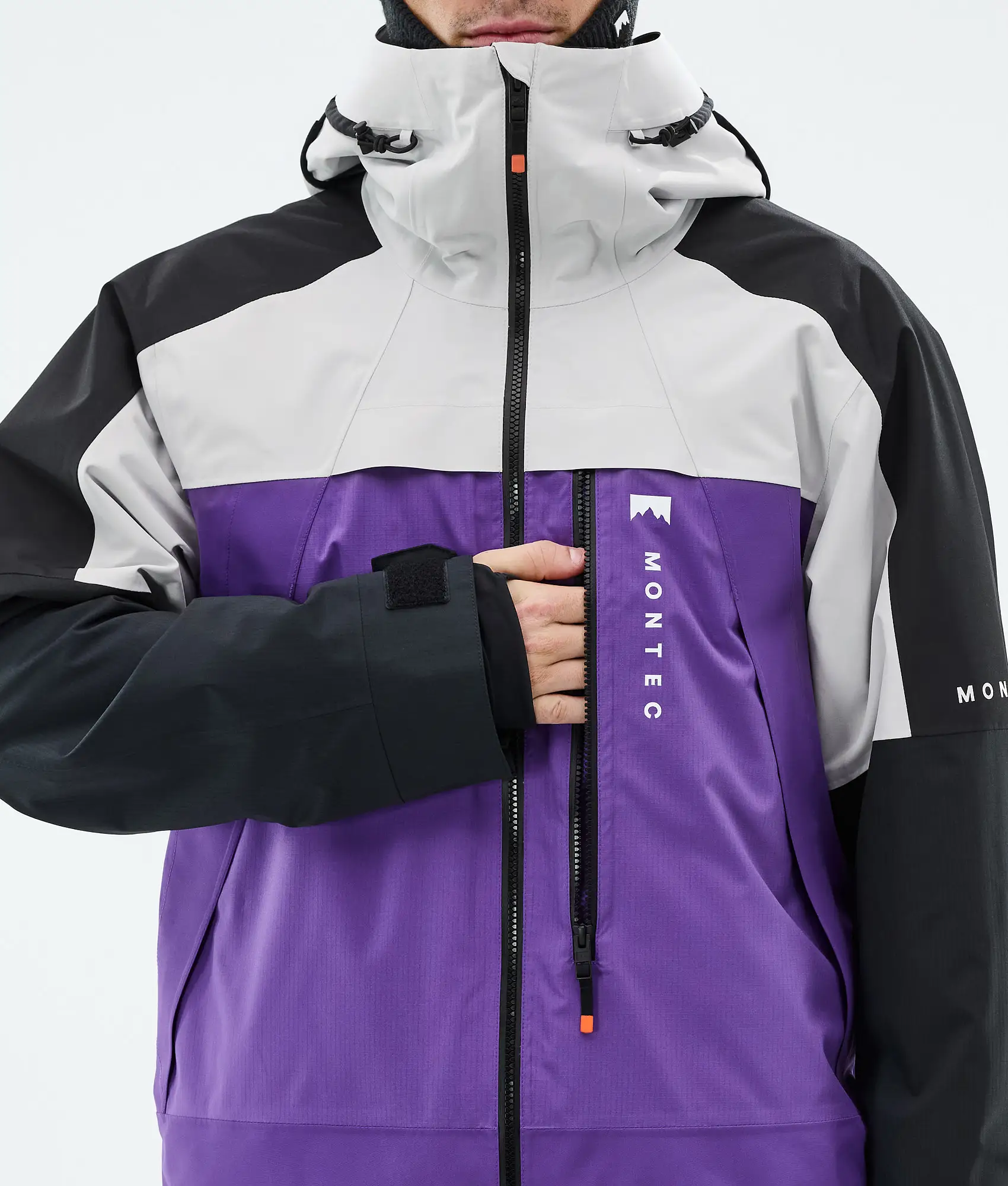 Oracle Ski Jacket Men Light Grey/Black/Vivid Purple