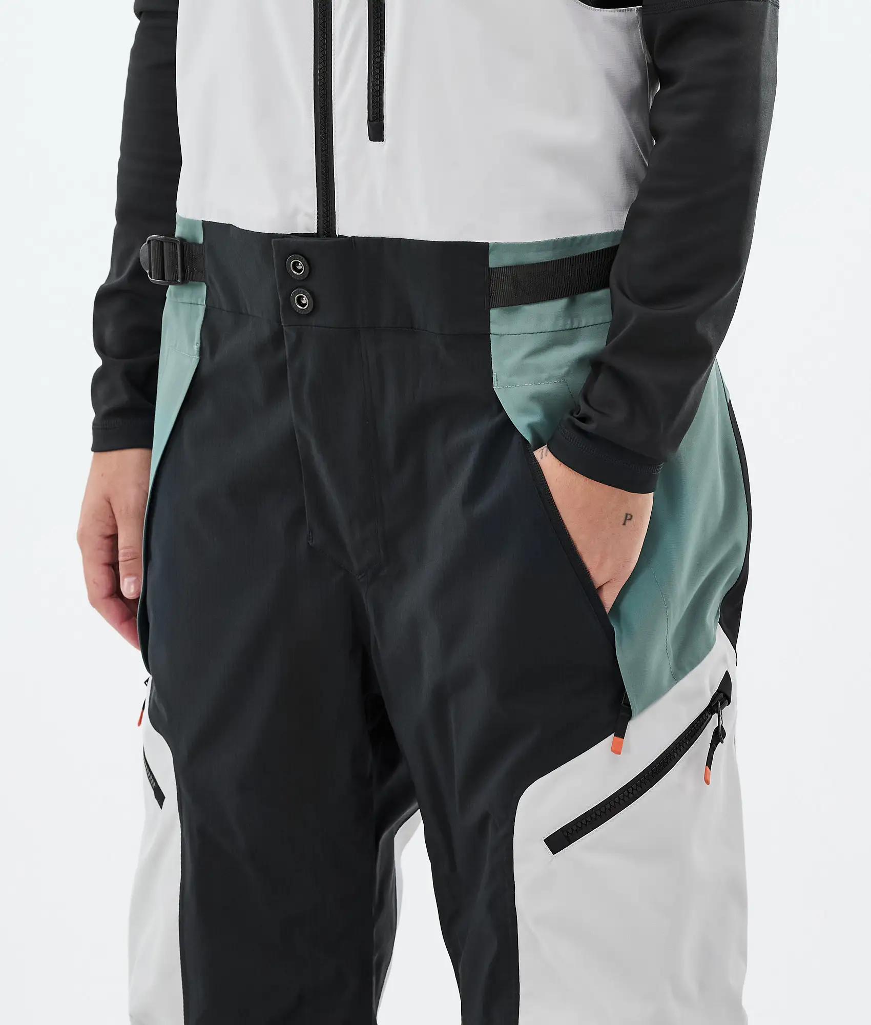 Dozer W Ski Pants Women Light Grey/Black/Atlantic