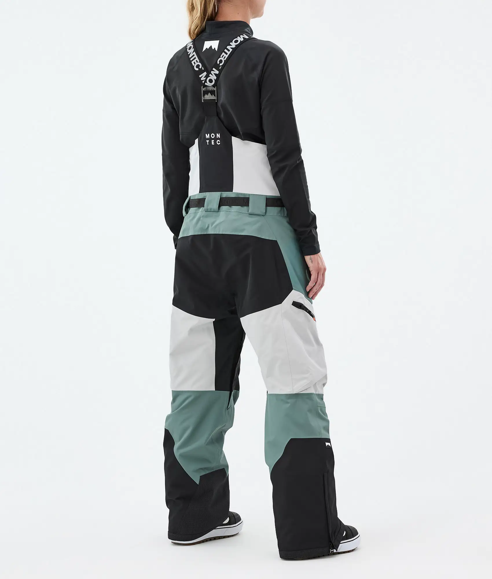 Dozer W Snowboard Pants Women Light Grey/Black/Atlantic