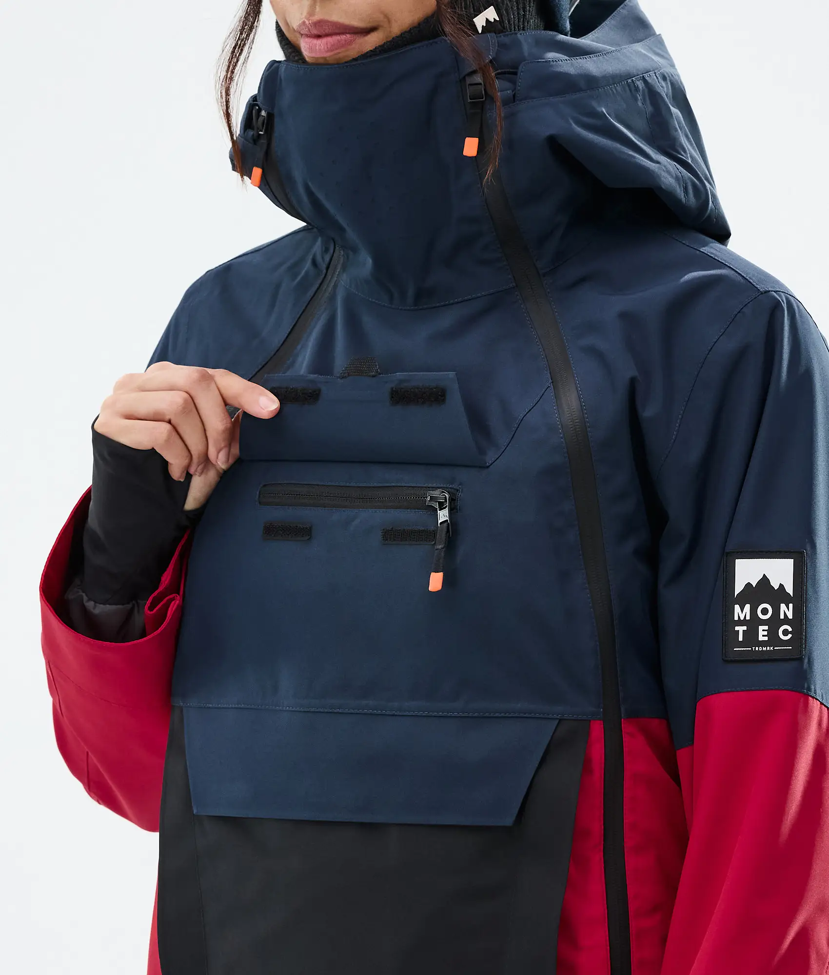 Doom W Ski Jacket Women Dark Blue/Black/Deep Red