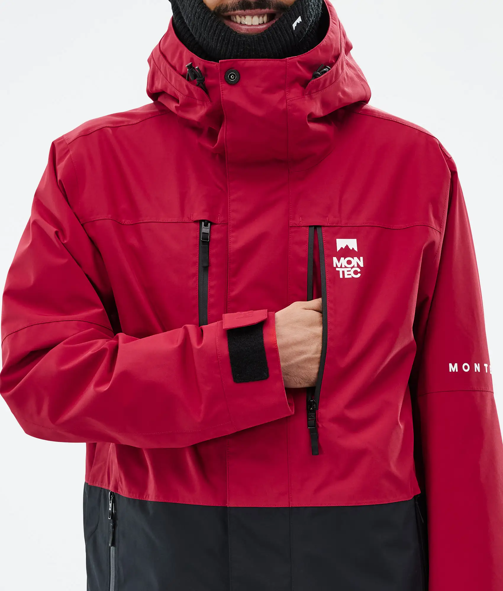 Fawk Snowboard Jacket Men Deep Red/Black Renewed