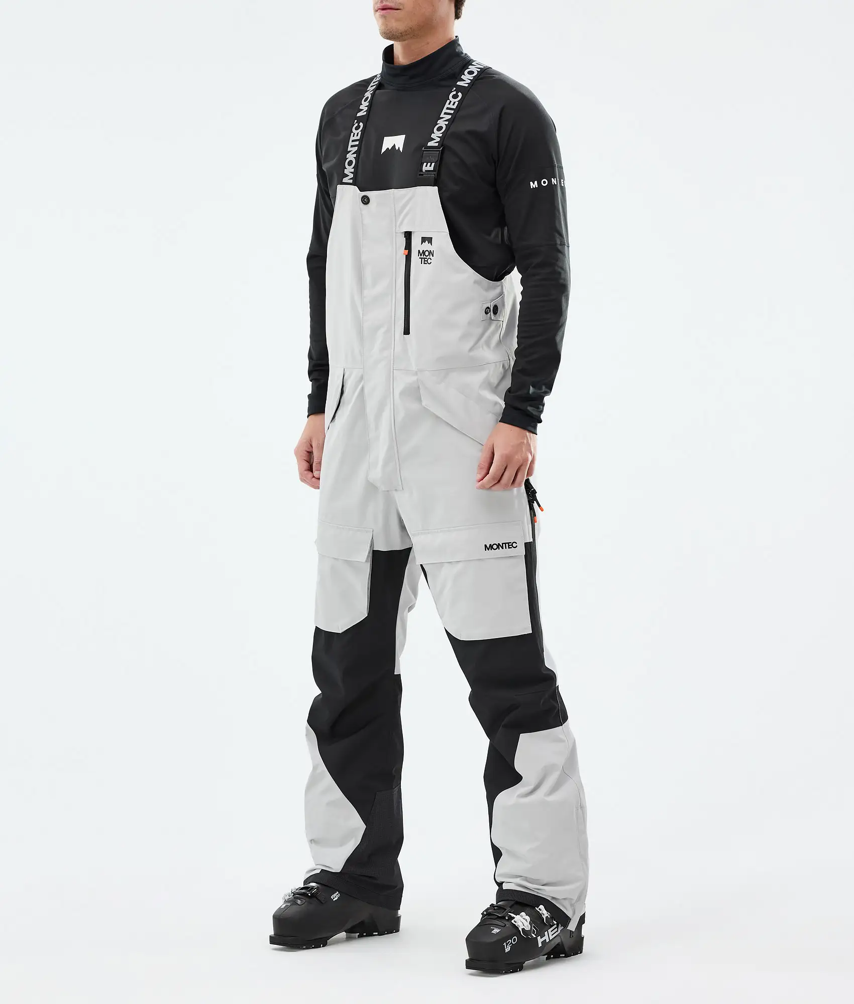 Fawk Ski Pants Men Light Grey/Black