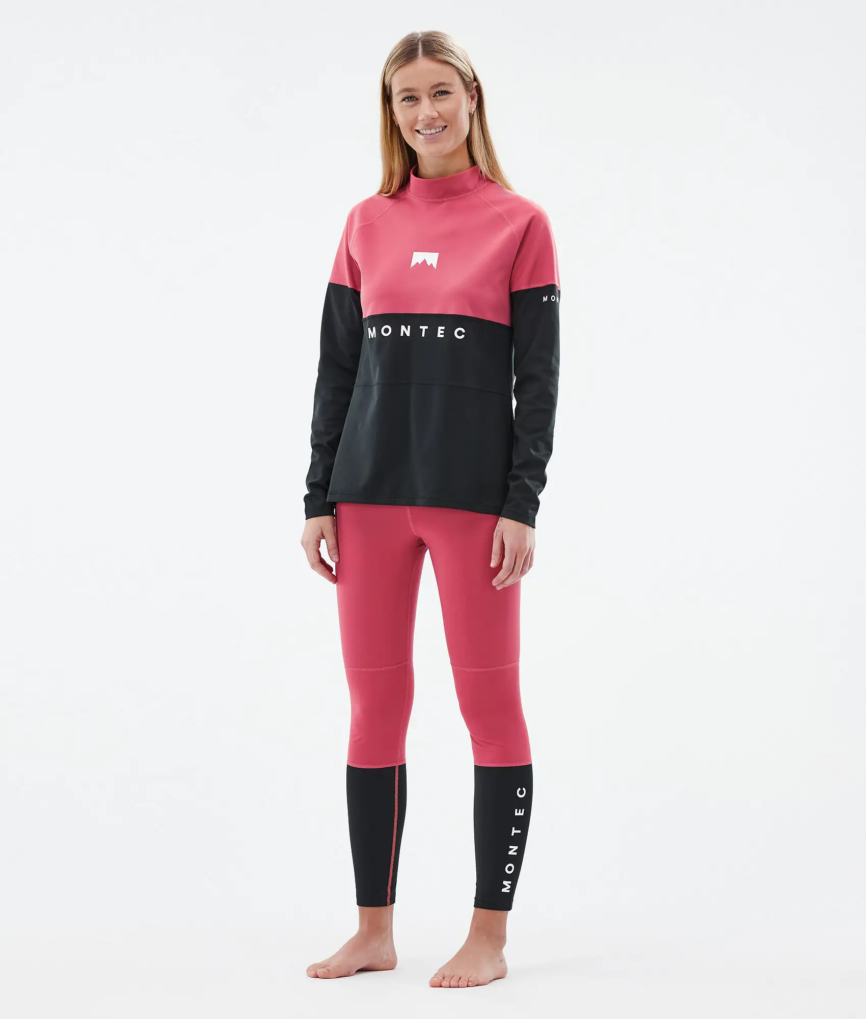 Alpha W Base Layer Pant Women Light Red/Black