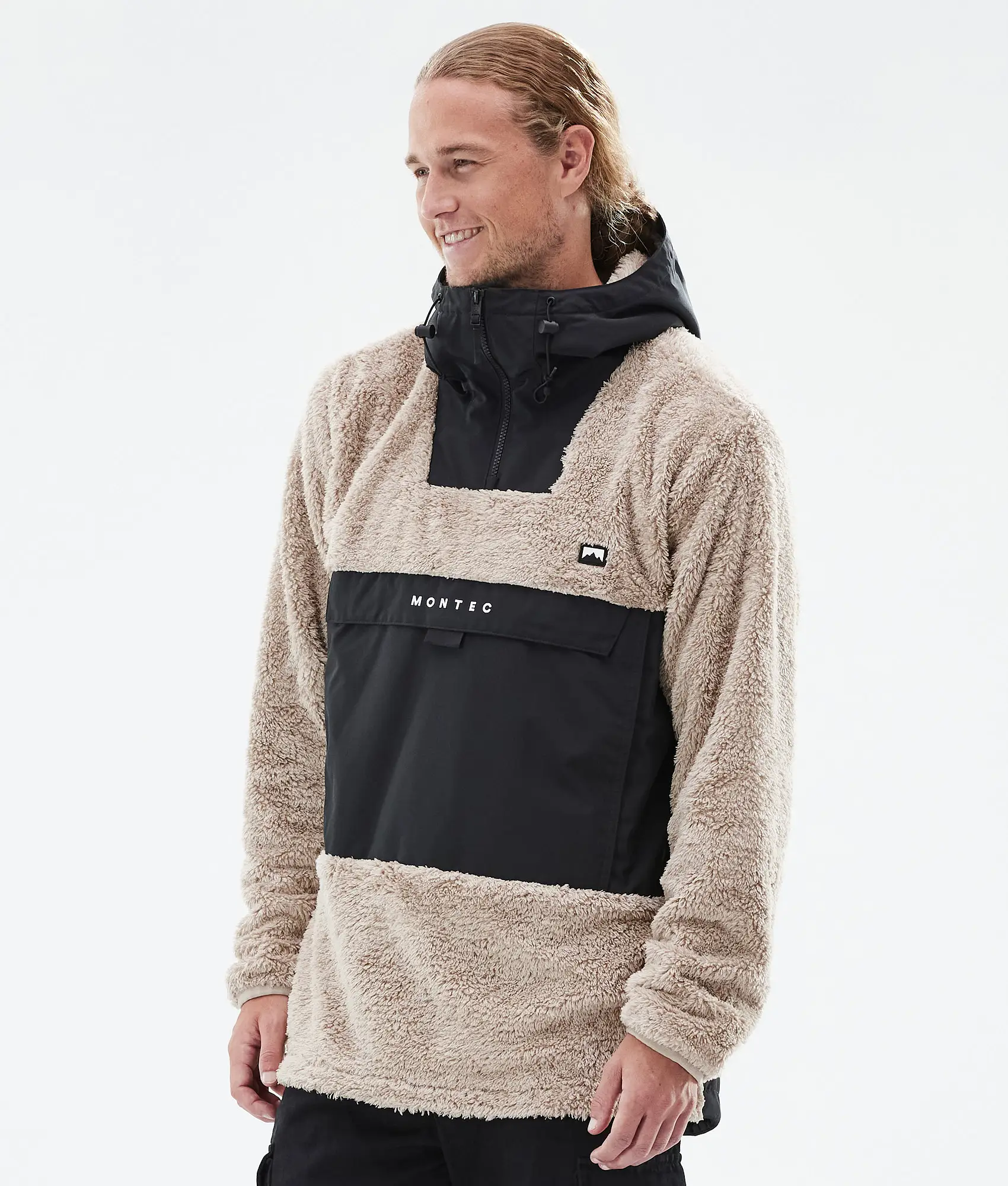 Lima Fleece Hoodie Men Sand/Black