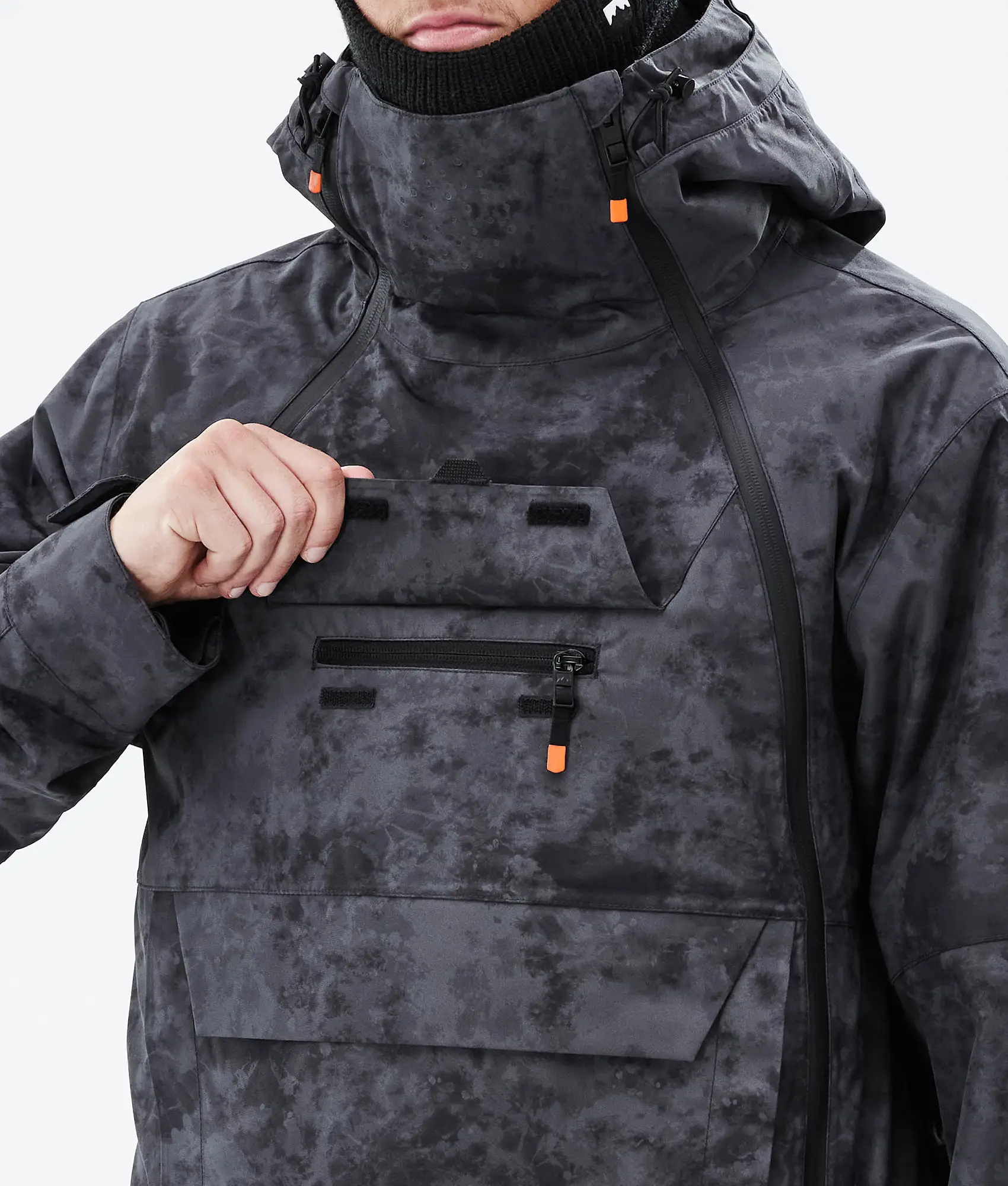 Doom Ski Jacket Men Black Tiedye