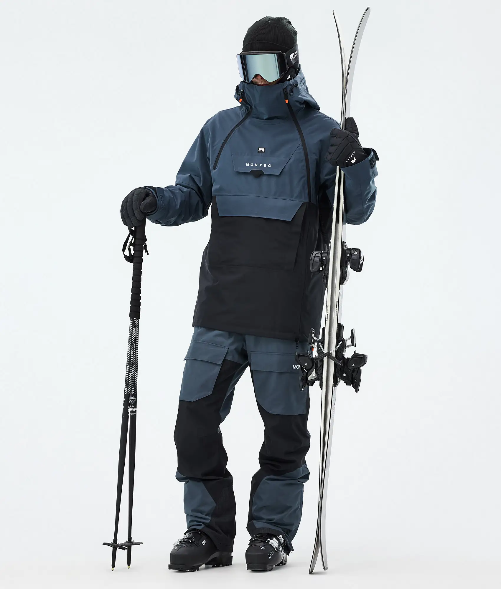 Doom/Fawk Ski Outfit Men Metal Blue/Black