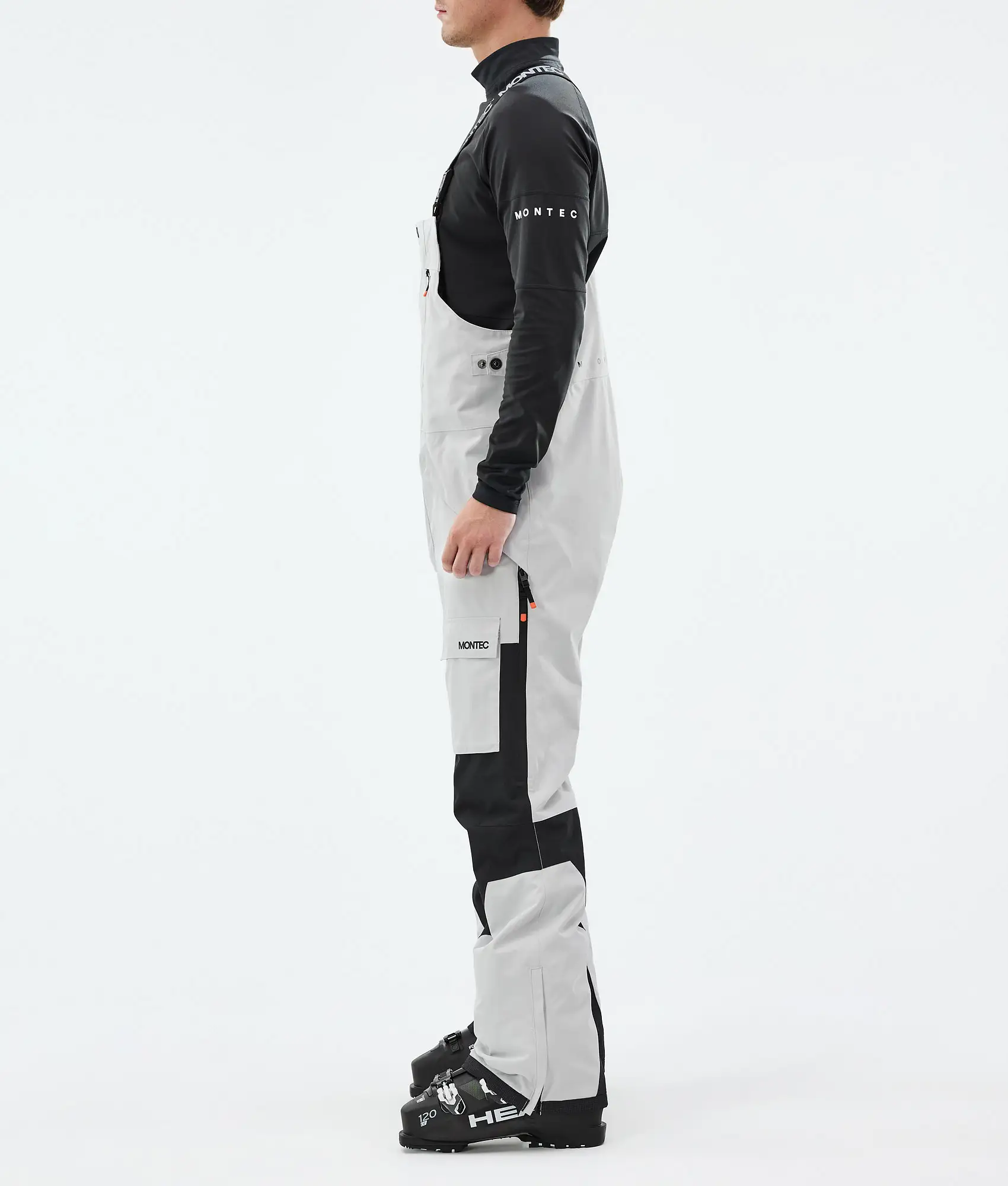 Fawk Ski Pants Men Light Grey/Black