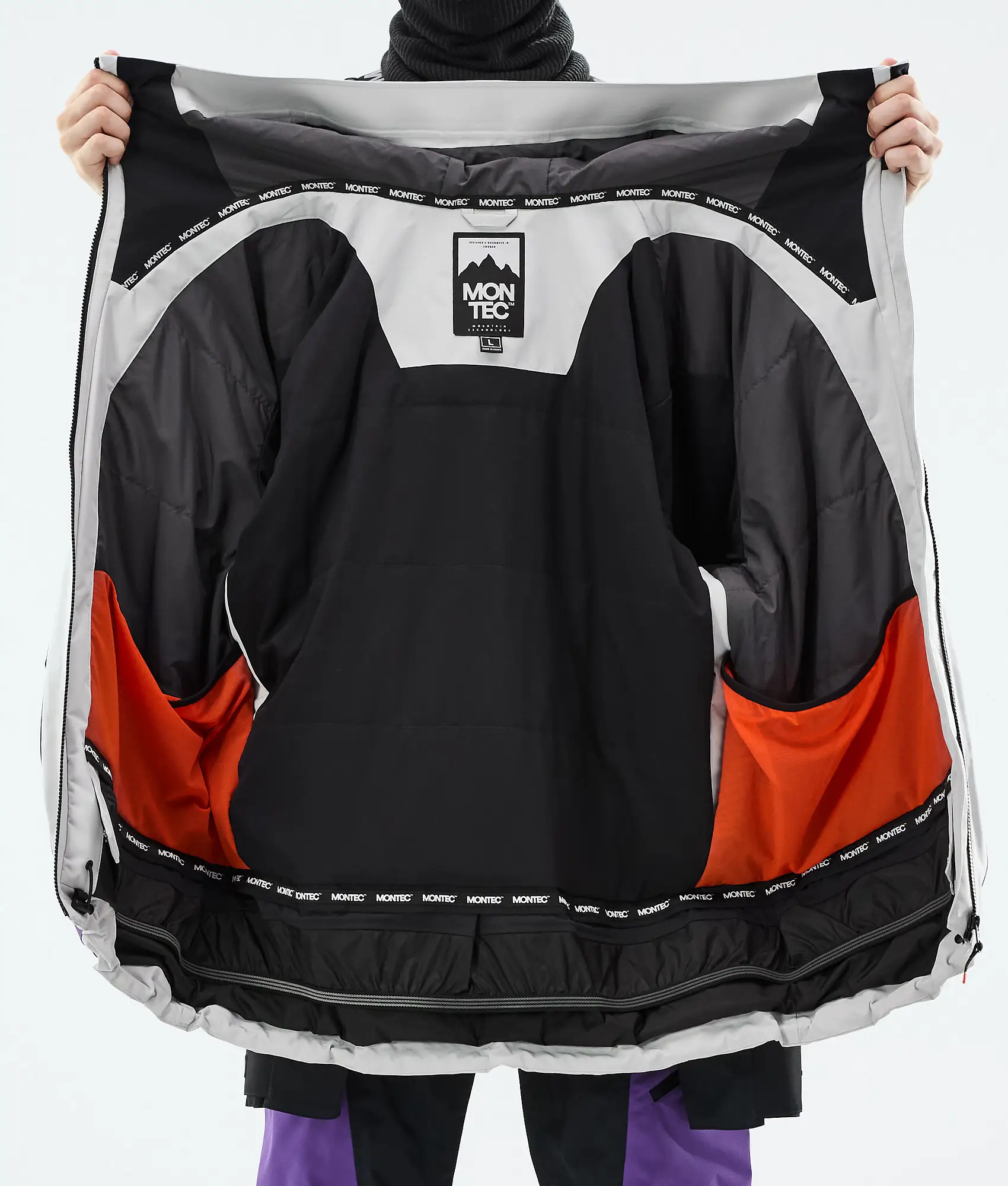 Morpheus Ski Jacket Men Light Grey/Black/Vivid Purple