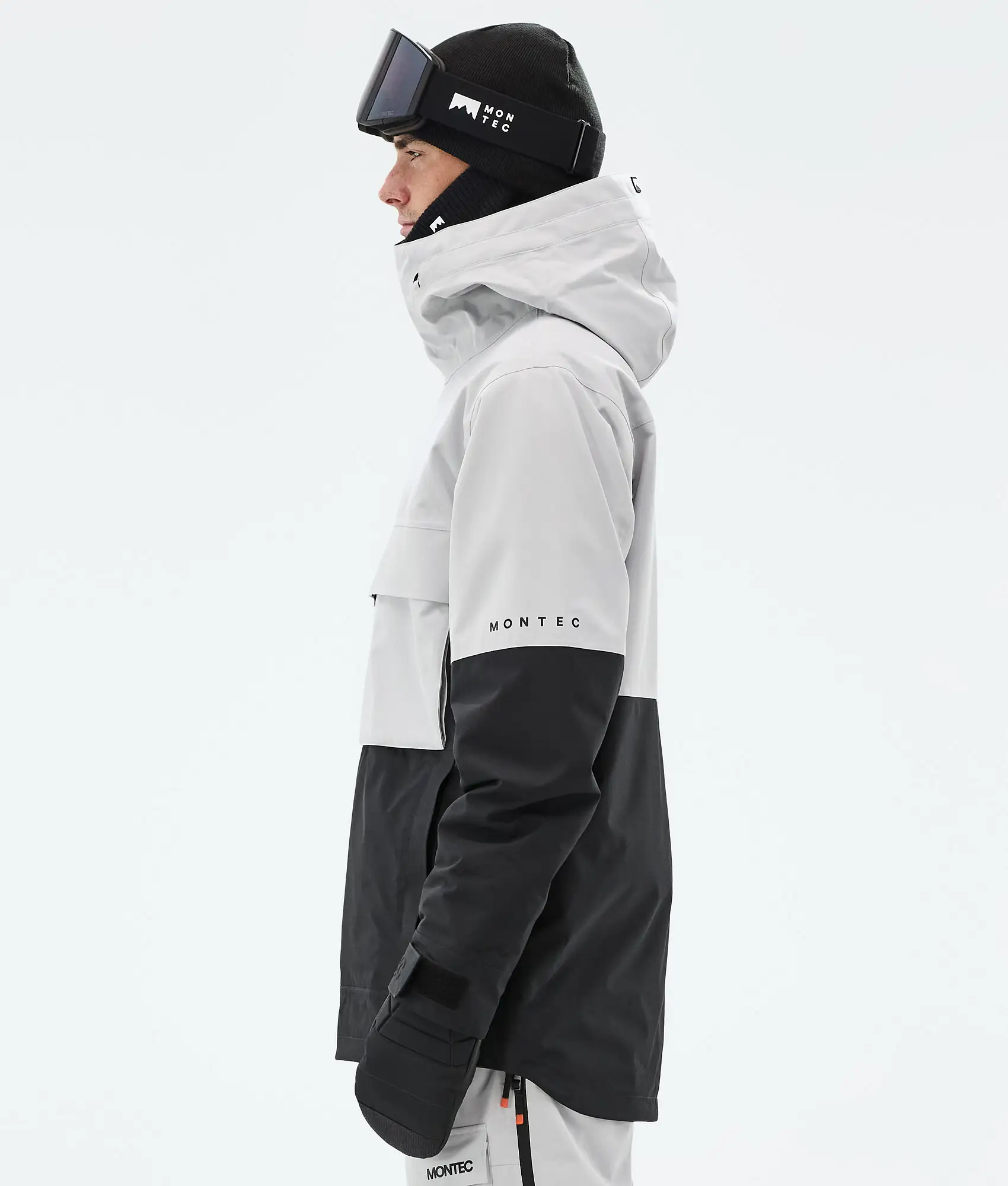 Dune Snowboard Jacket Men Light Grey/Black