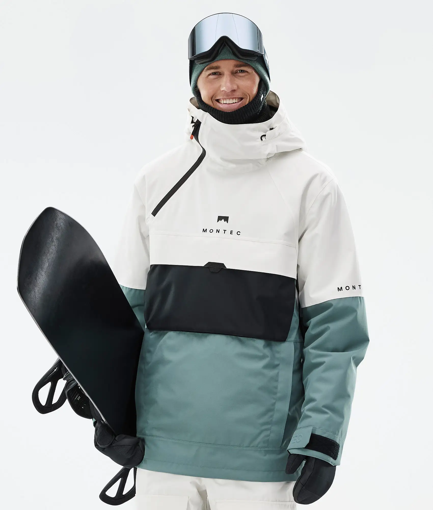 Dune Snowboard Jacket Men Old White/Black/Atlantic