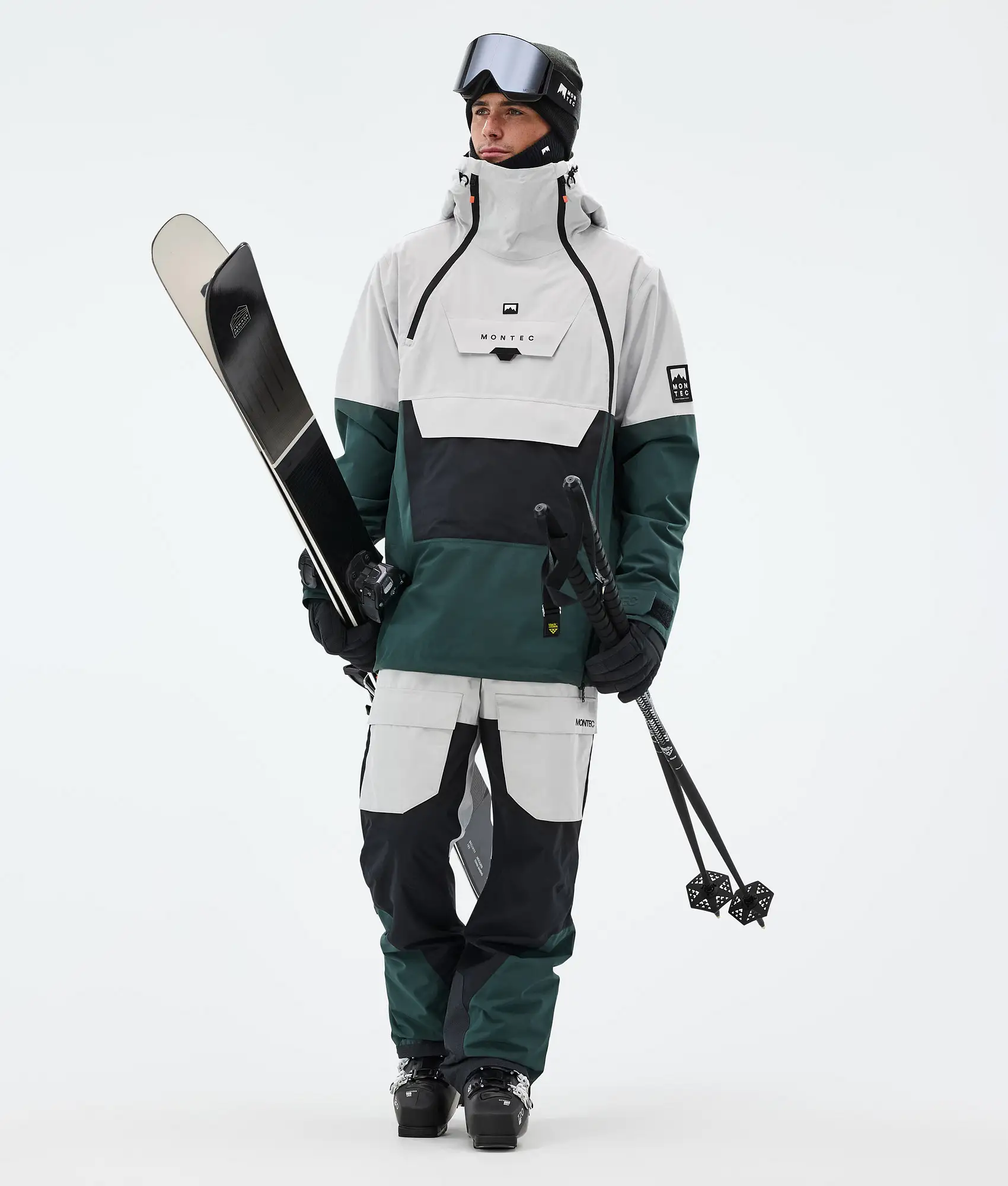 Doom Ski Jacket Men Light Grey/Black/Dark Atlantic