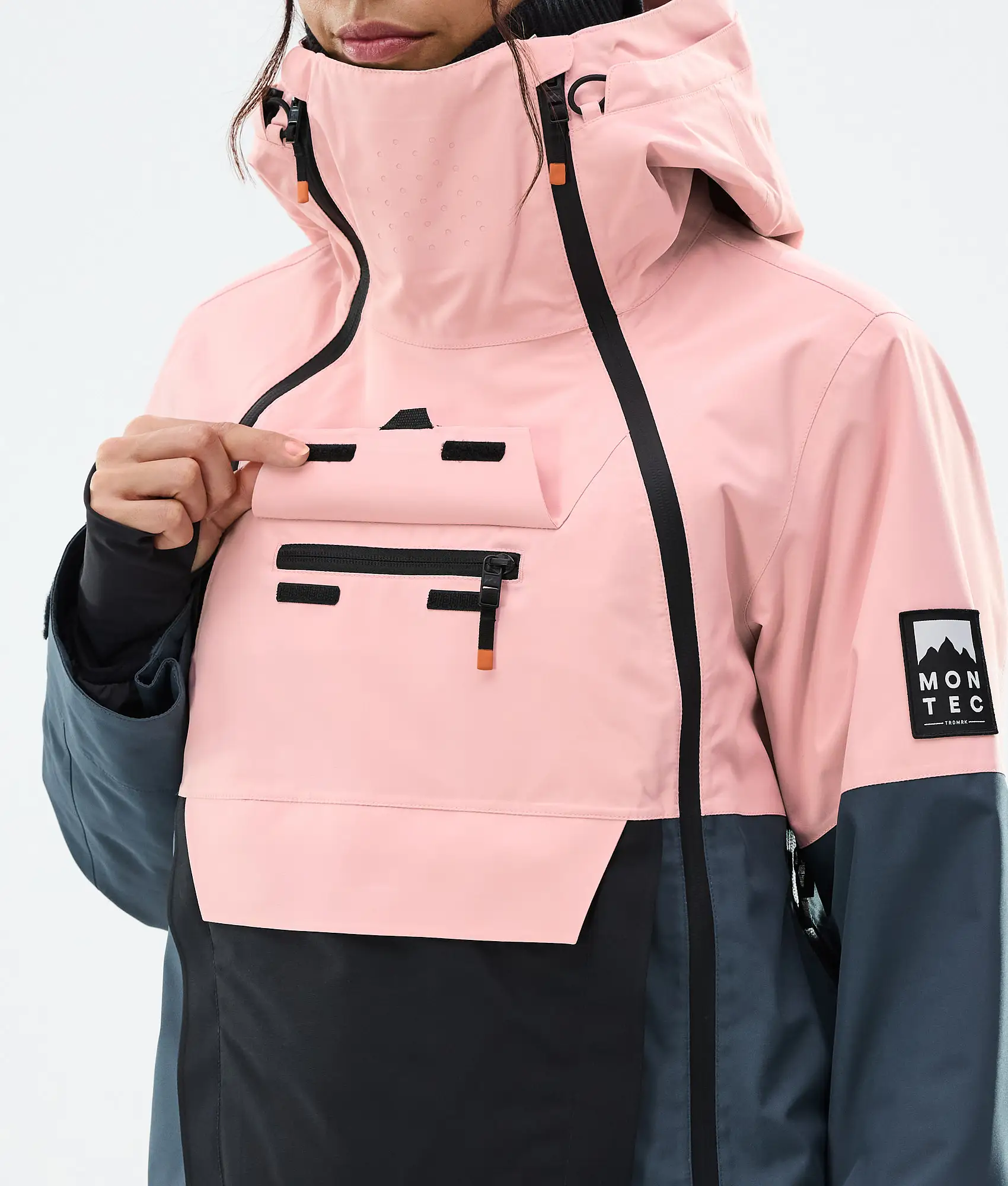 Doom W Ski Jacket Women Soft Pink/Black/Metal Blue