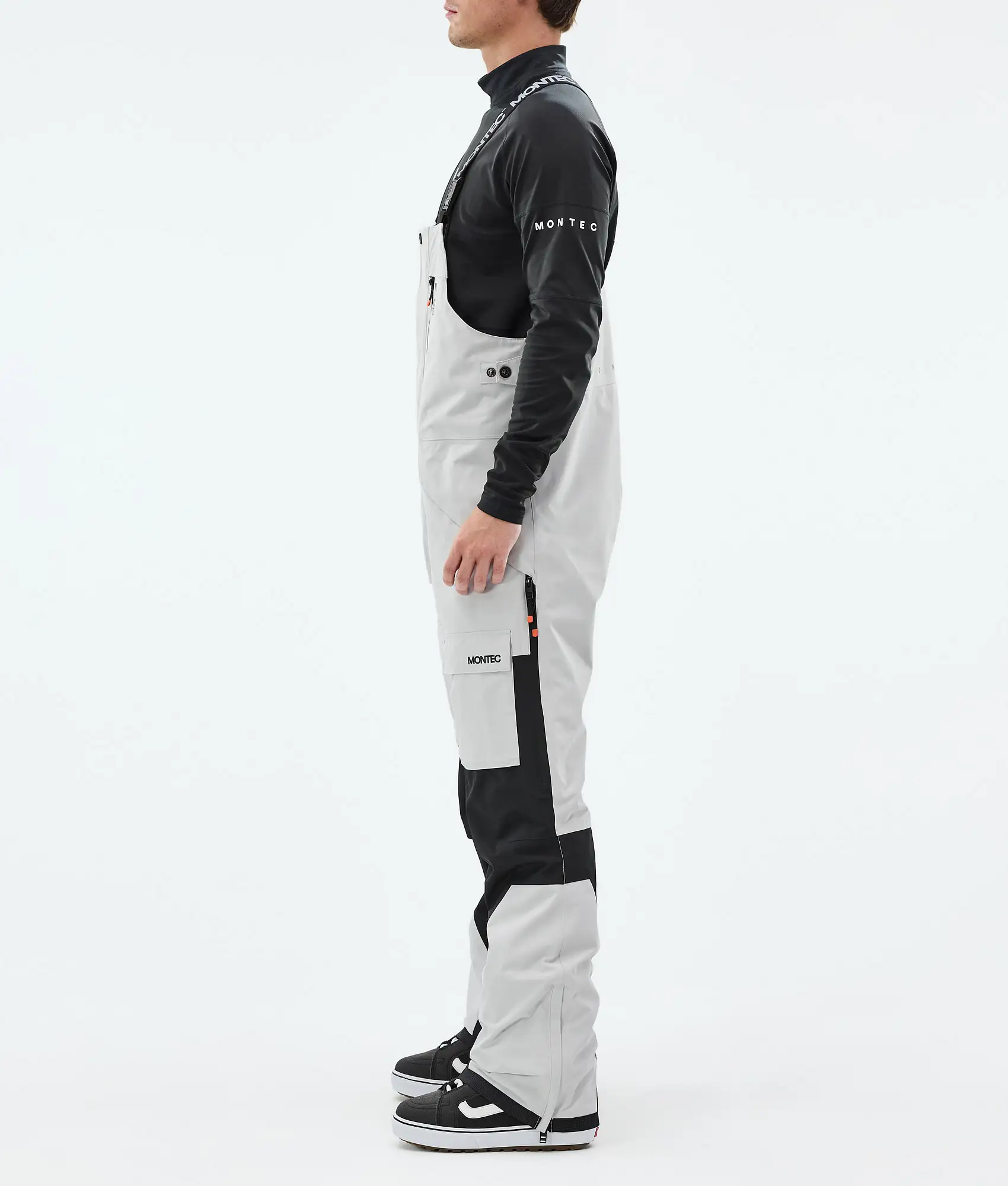 Fawk Snowboard Pants Men Light Grey/Black Renewed