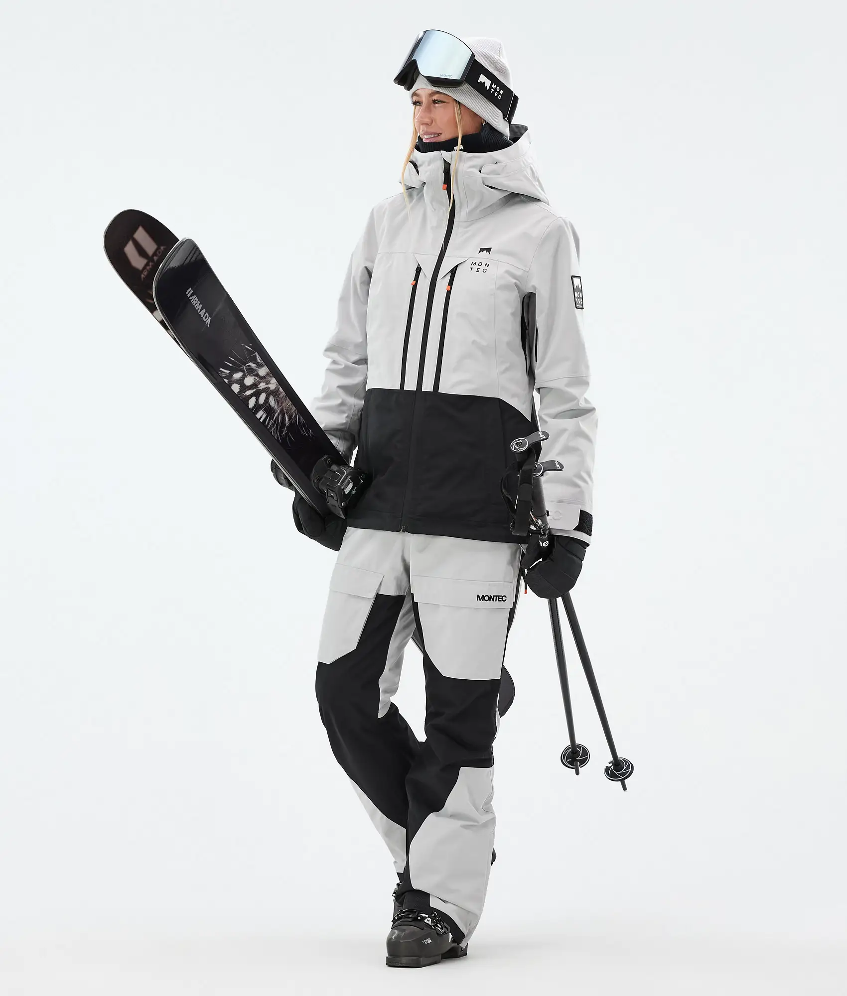 Moss W Ski Jacket Women Light Grey/Black