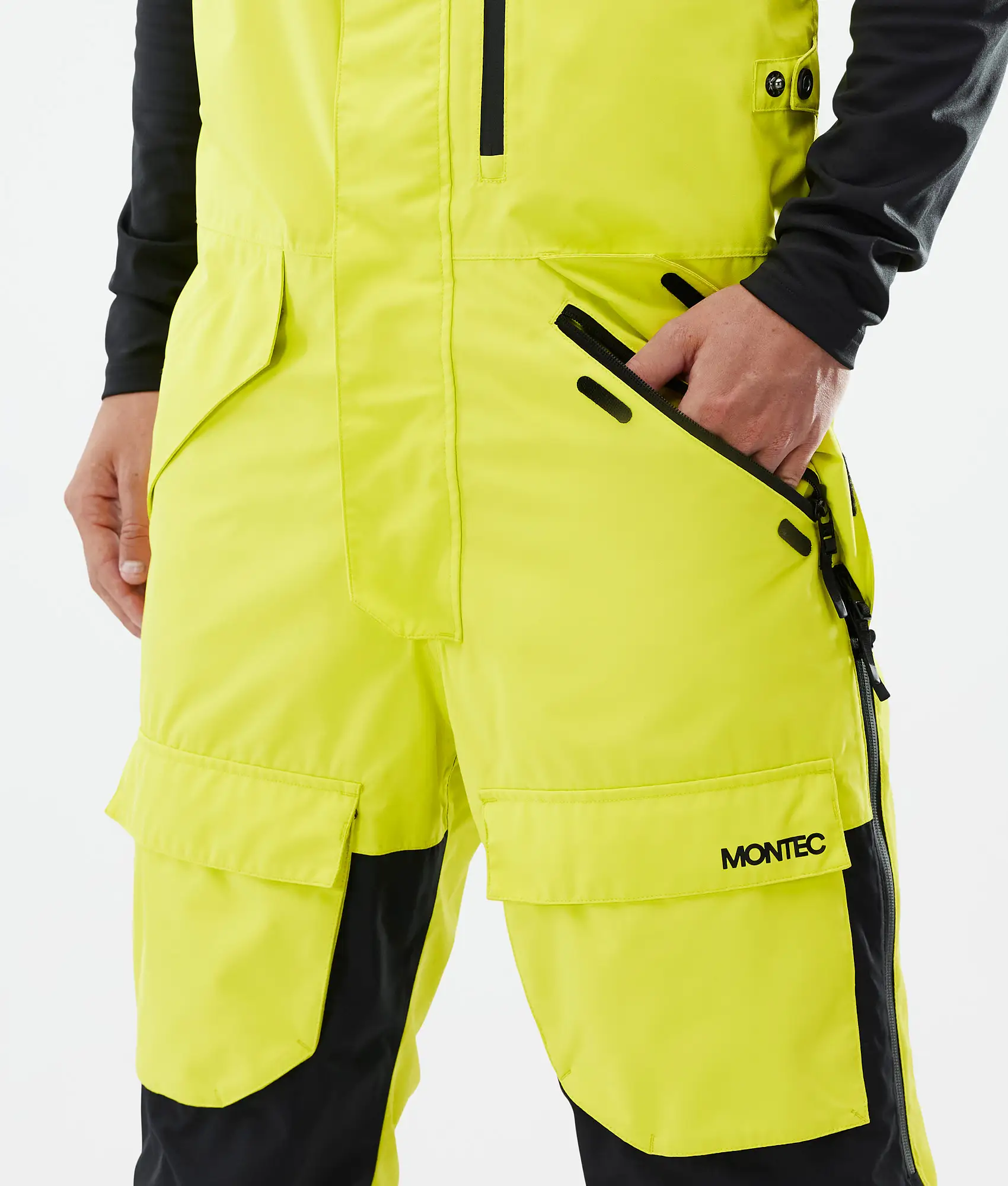 Fawk Snowboard Pants Men Bright Yellow/Black/Light Pearl