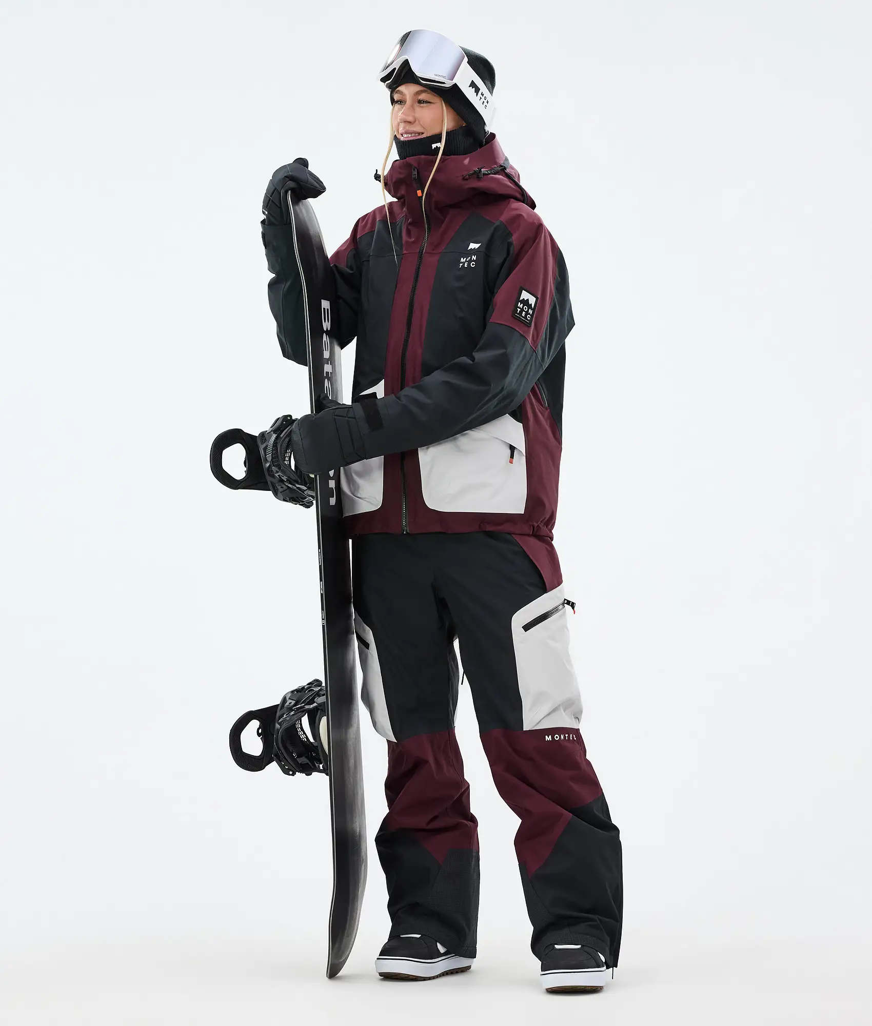 Morpheus W/Dozer W Snowboard Outfit Women Burgundy/Black/Light Grey