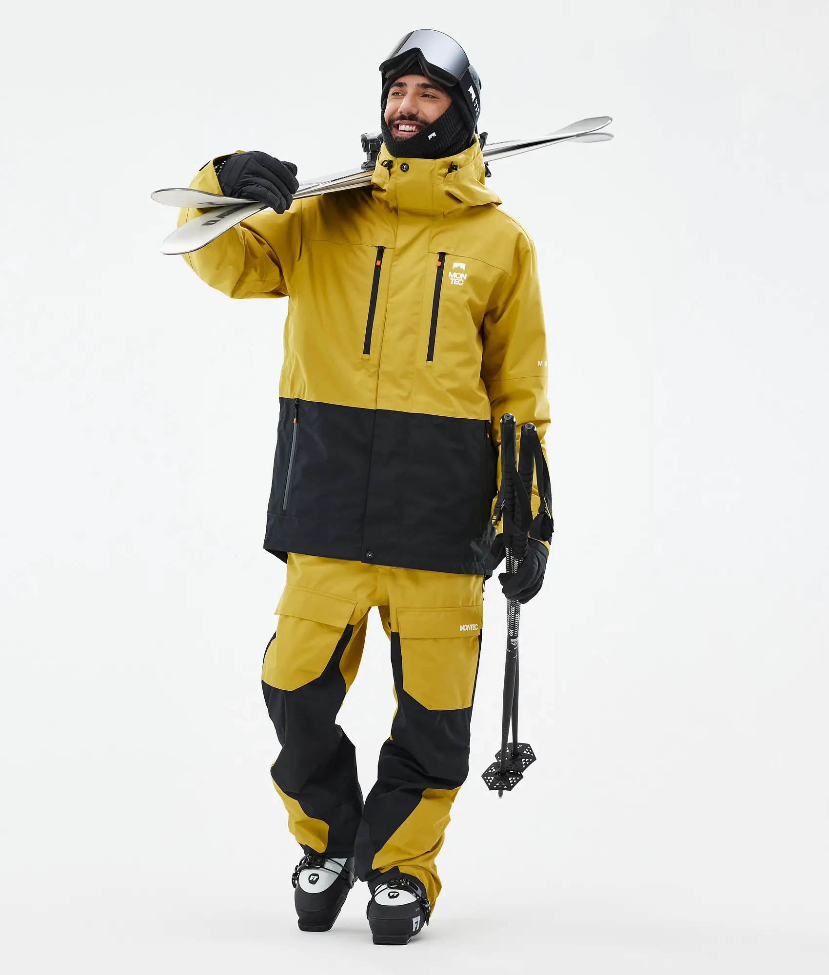 Fawk Ski Jacket Men Yellow/Black