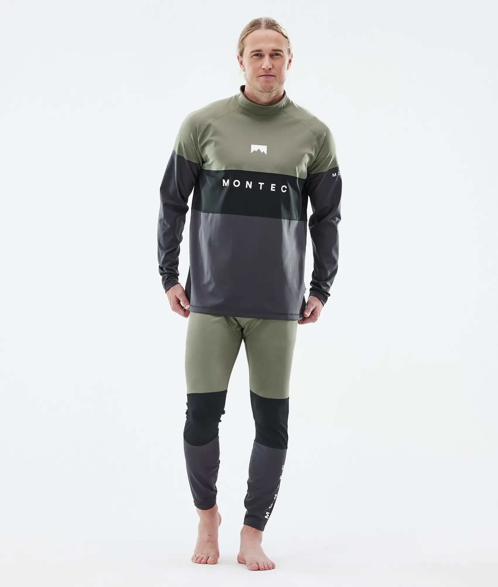 Alpha Base Layer Top Men Greenish/Black/Phantom