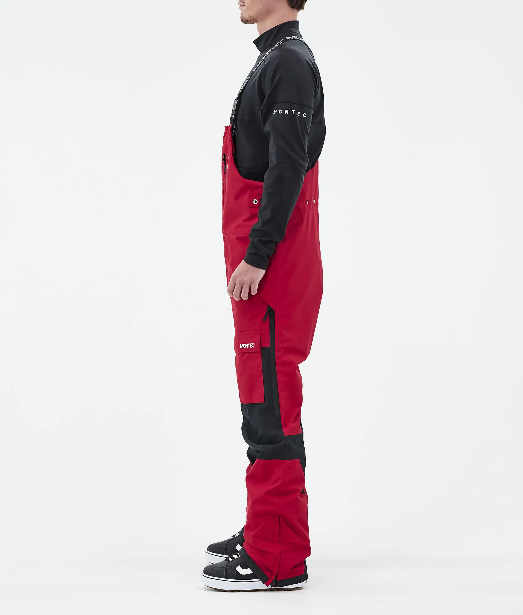 Fawk Snowboard Pants Men Deep Red/Black