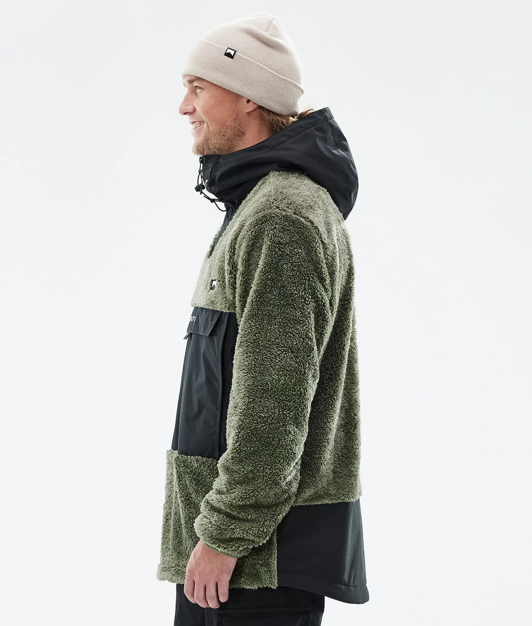 Lima Fleece Hoodie Men Greenish/Black