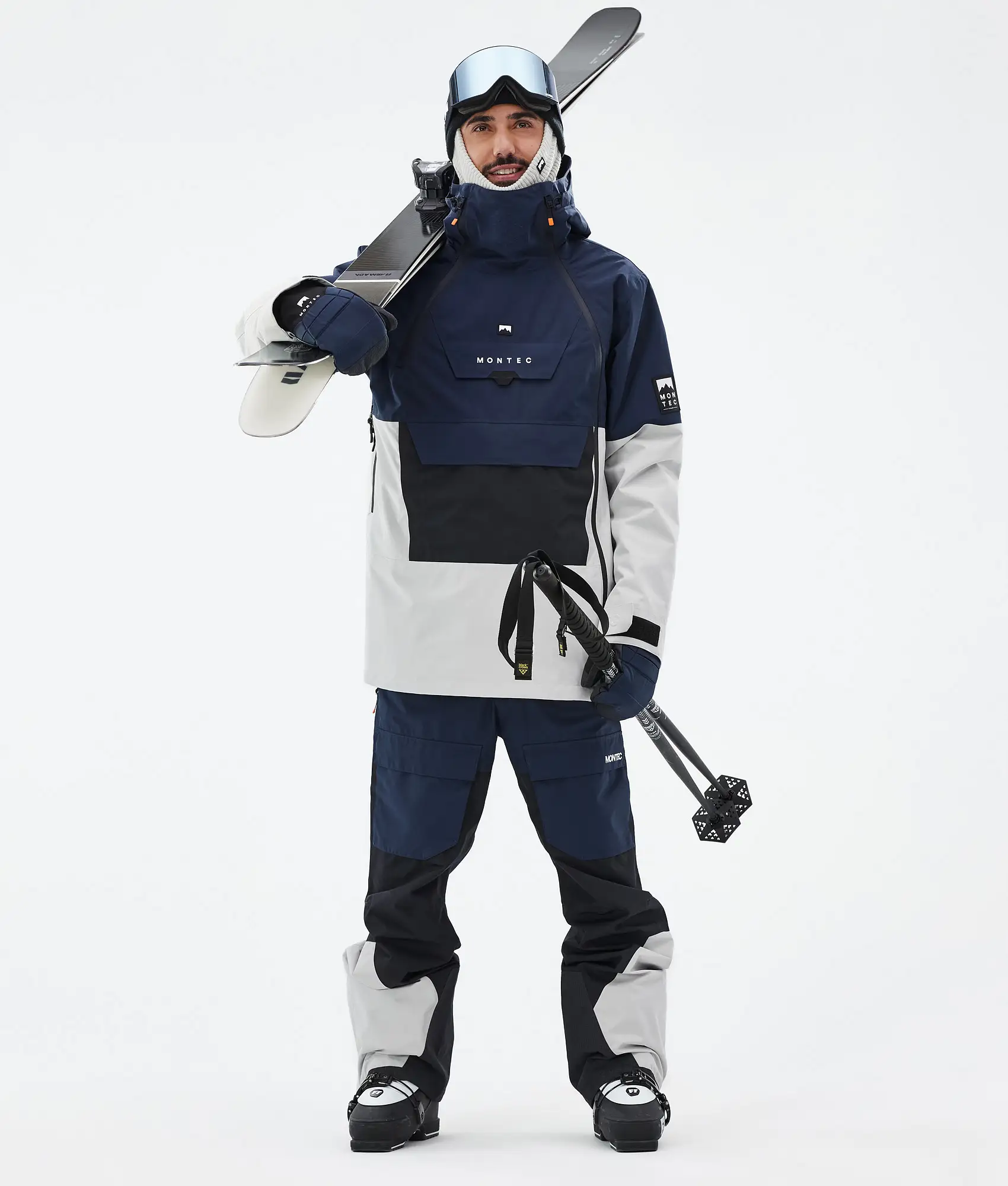 Doom/Fawk Ski Outfit Men Dark Blue/Black/Light Grey