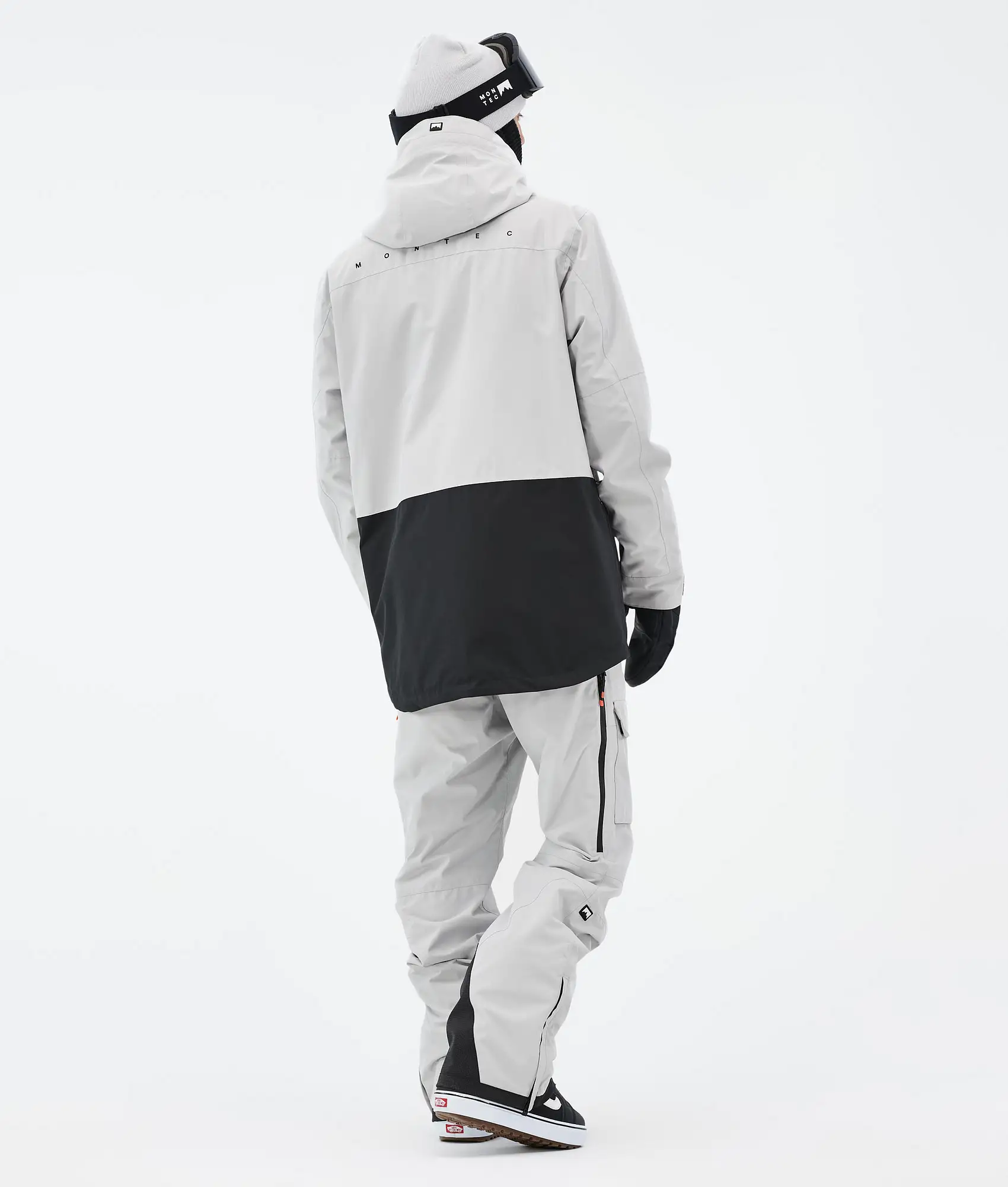 Fawk Snowboard Jacket Men Light Grey/Black Renewed