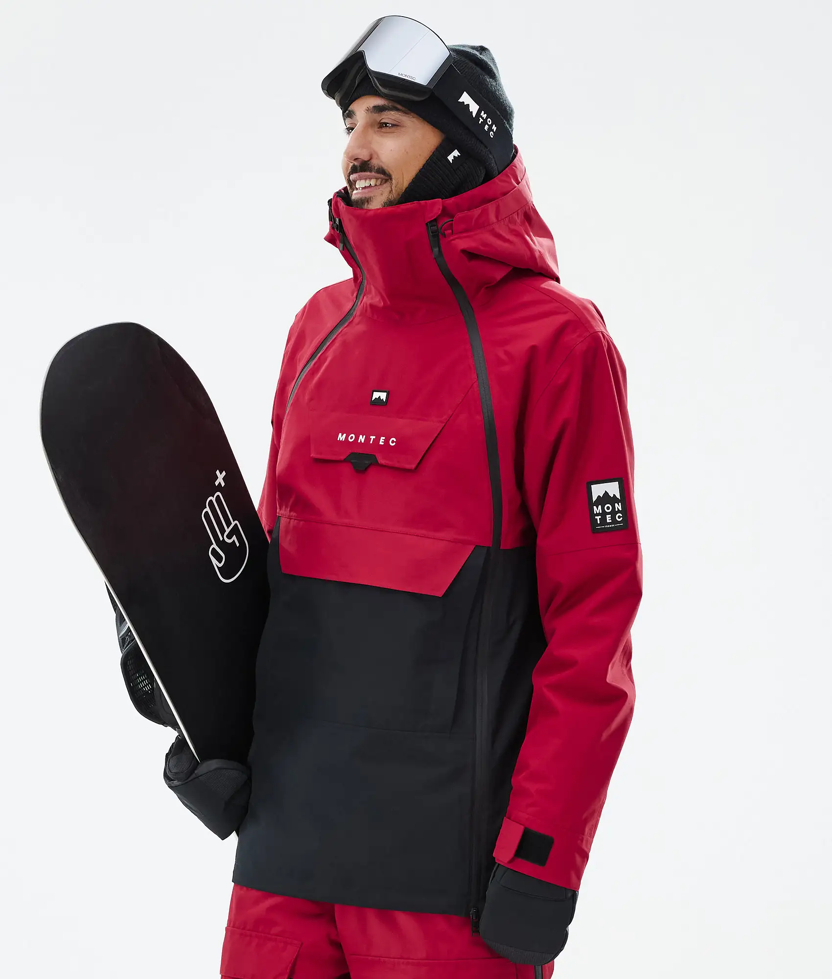 Doom Snowboard Jacket Men Deep Red/Black Renewed