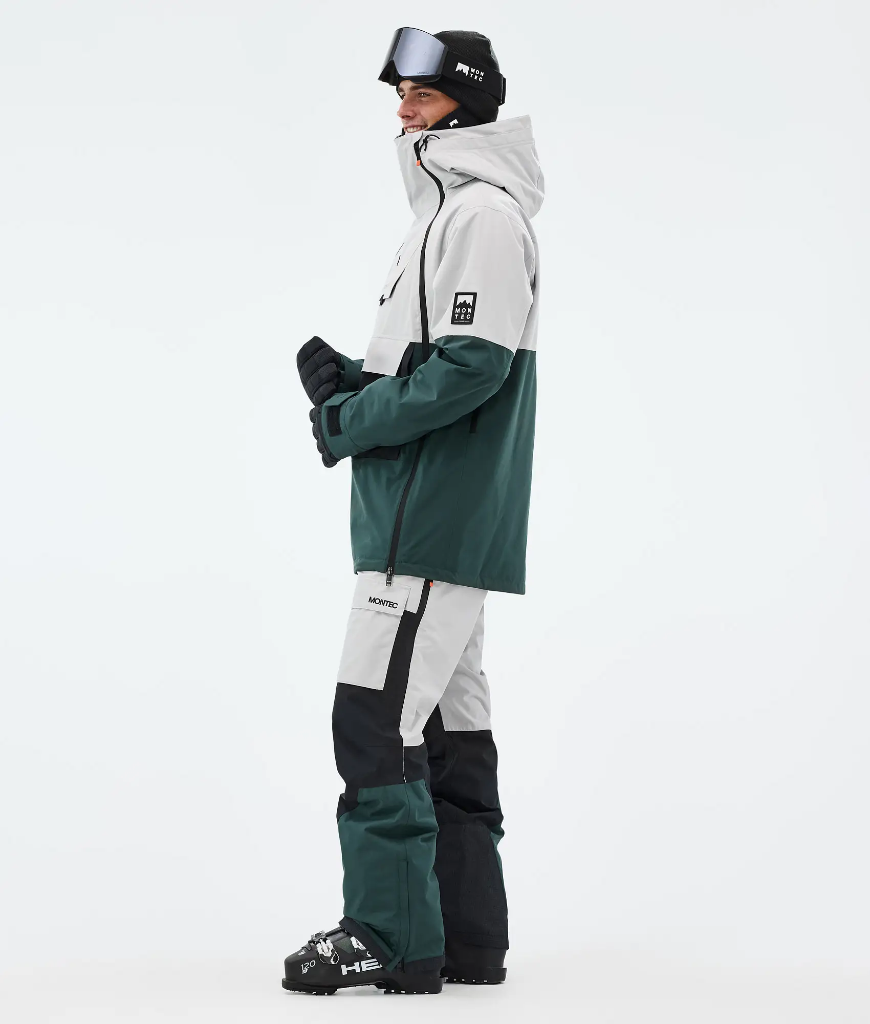 Doom Ski Jacket Men Light Grey/Black/Dark Atlantic