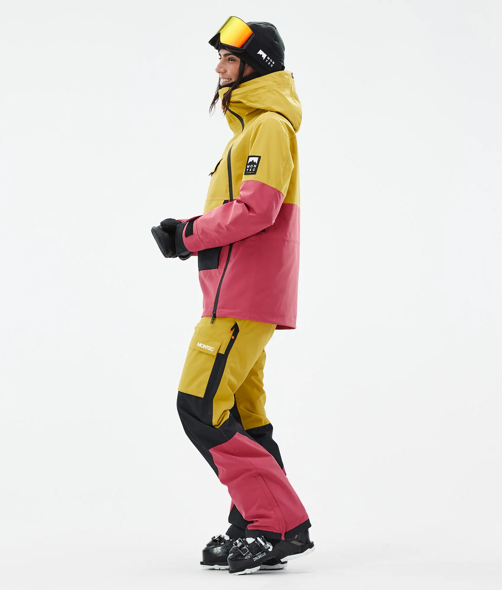 Doom W Ski Jacket Women Yellow/Black/Light Red