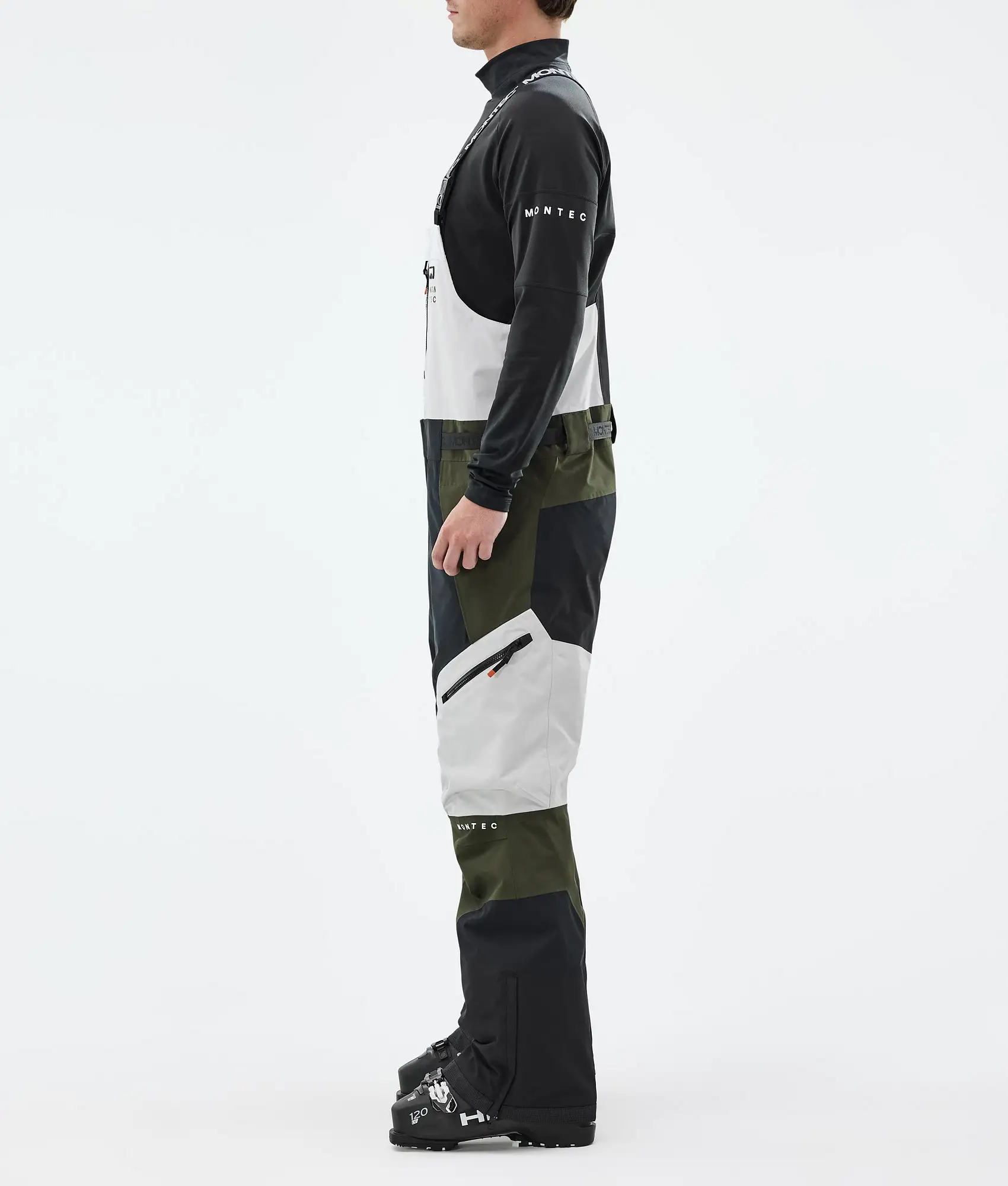 Dozer Ski Pants Men Light Grey/Black/Olive Green