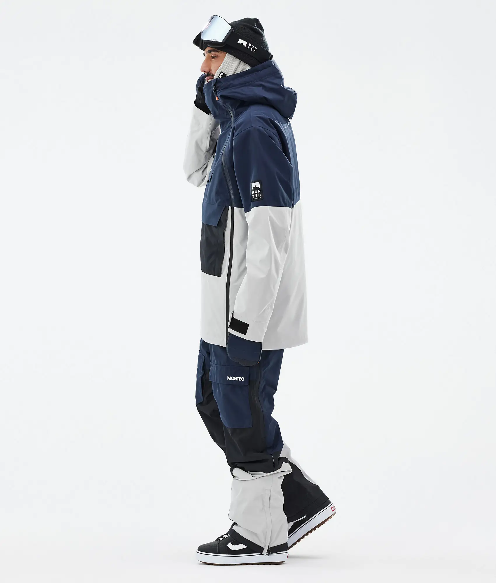 Doom Snowboard Jacket Men Dark Blue/Black/Light Grey