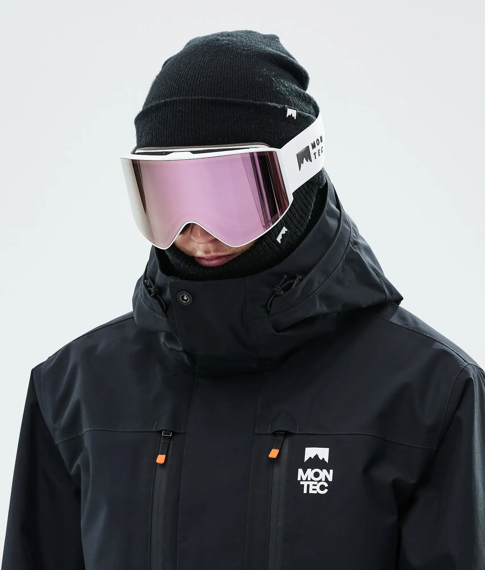 Scope Ski Goggles White W/Rose Mirror