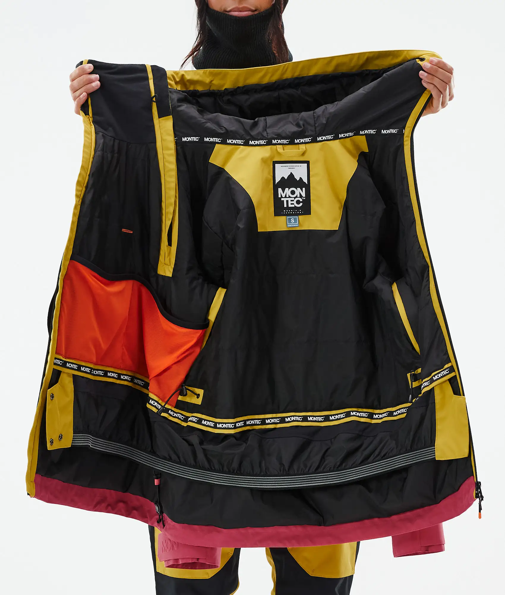 Doom W Snowboard Jacket Women Yellow/Black/Light Red