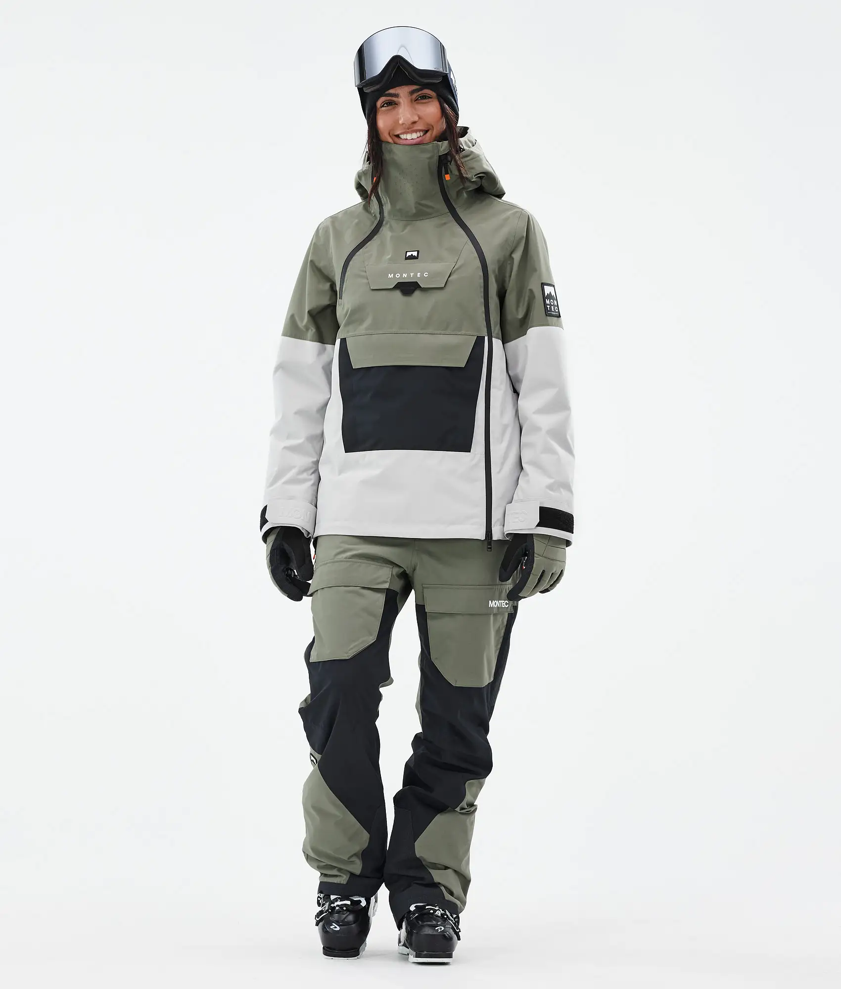 Doom W Ski Jacket Women Greenish/Black/Light Grey
