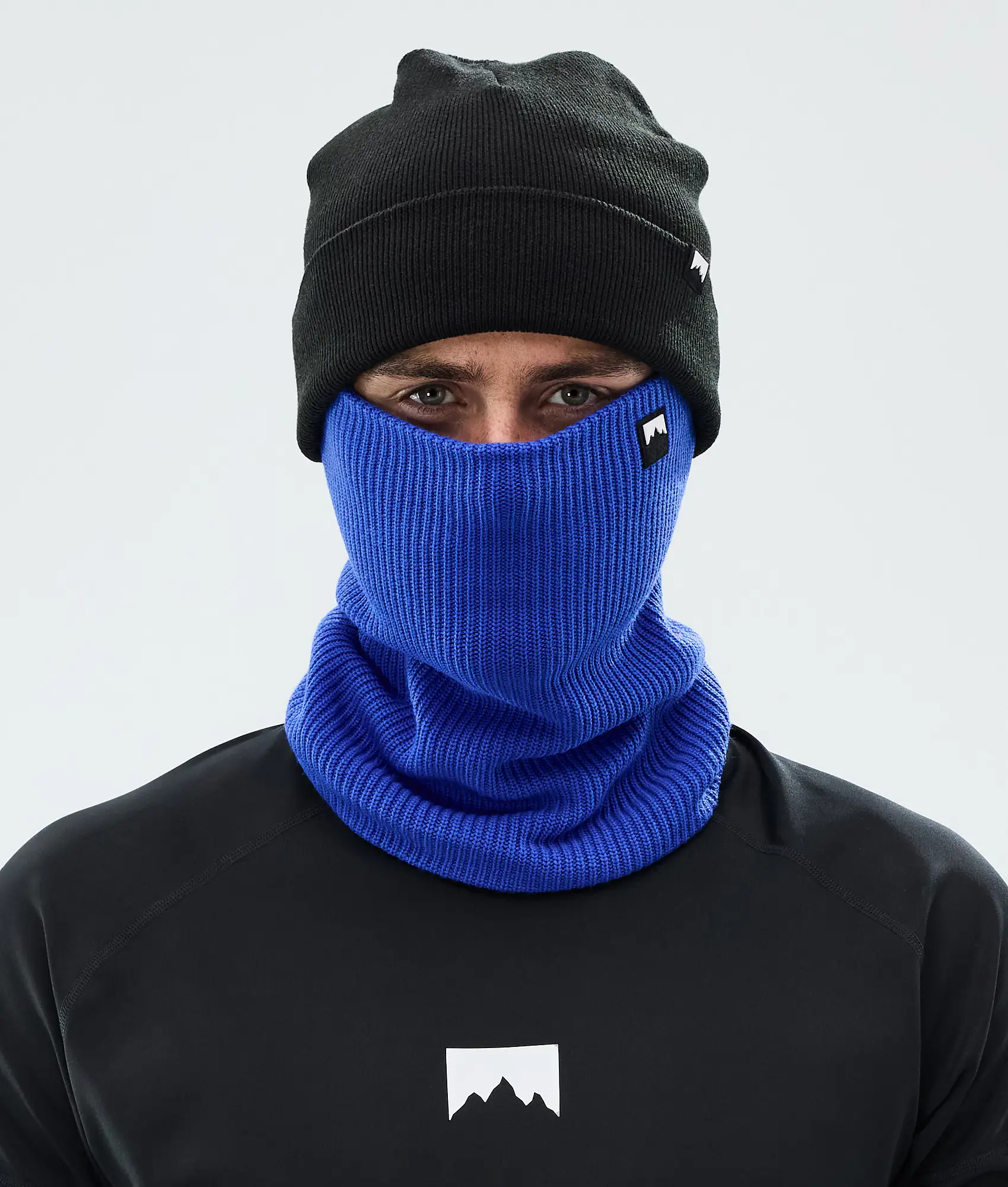 Classic Knitted Facemask Cobalt Blue