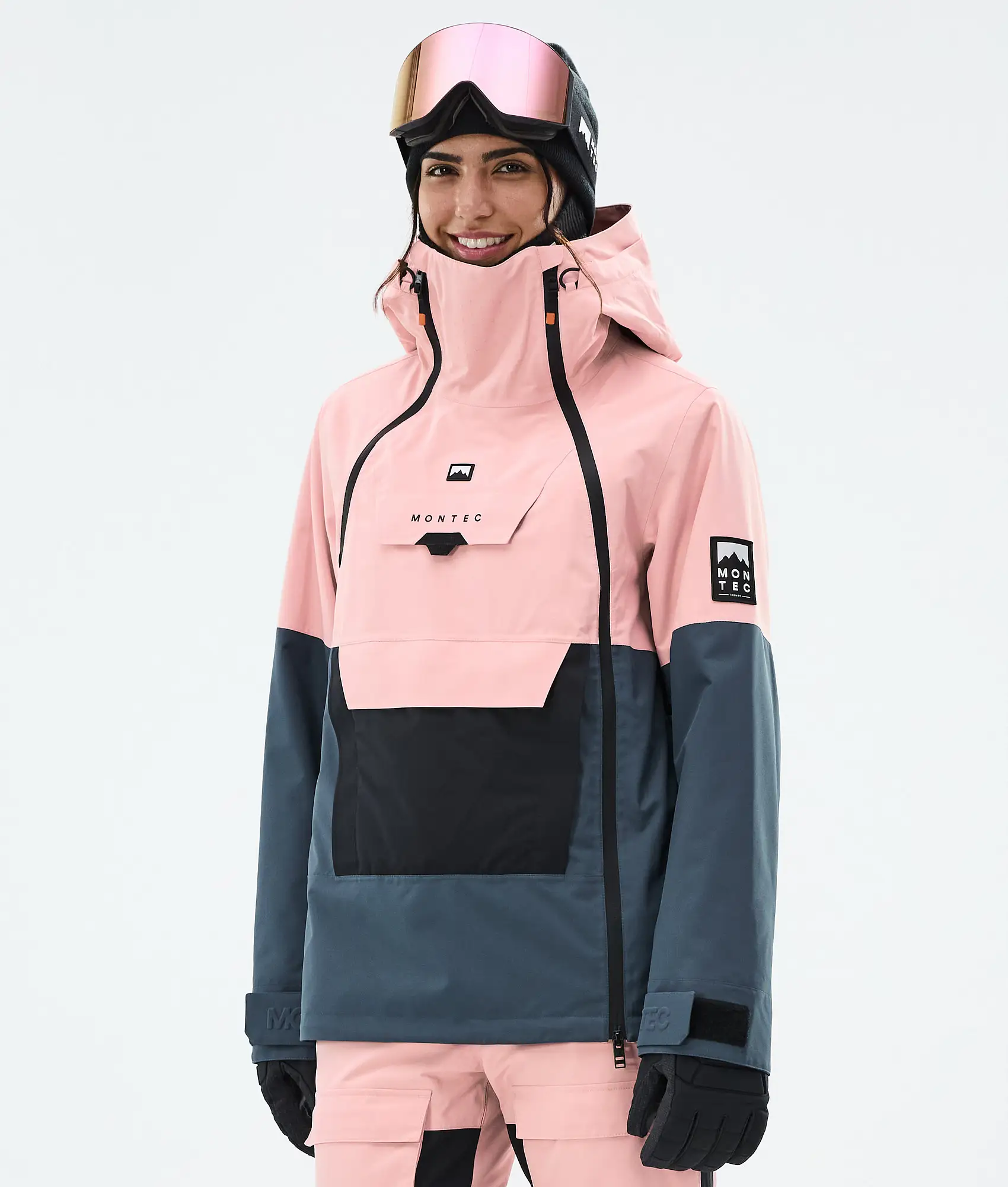 Doom W Snowboard Jacket Women Soft Pink/Black/Metal Blue
