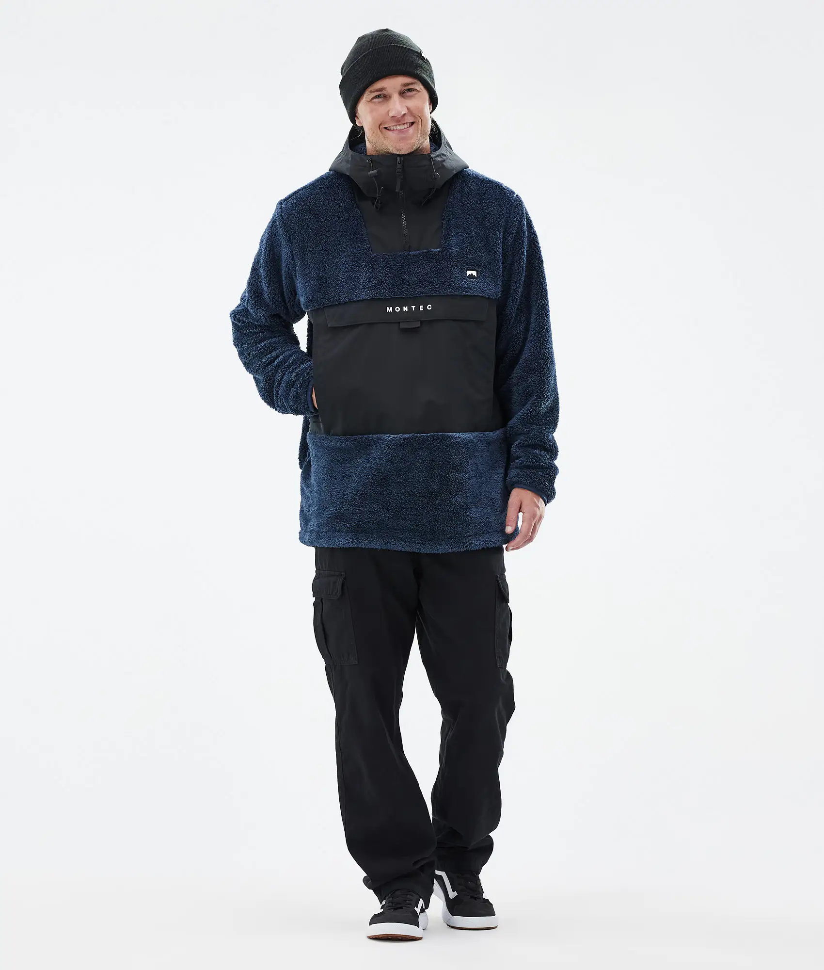 Lima Fleece Hoodie Men Dark Blue/Black