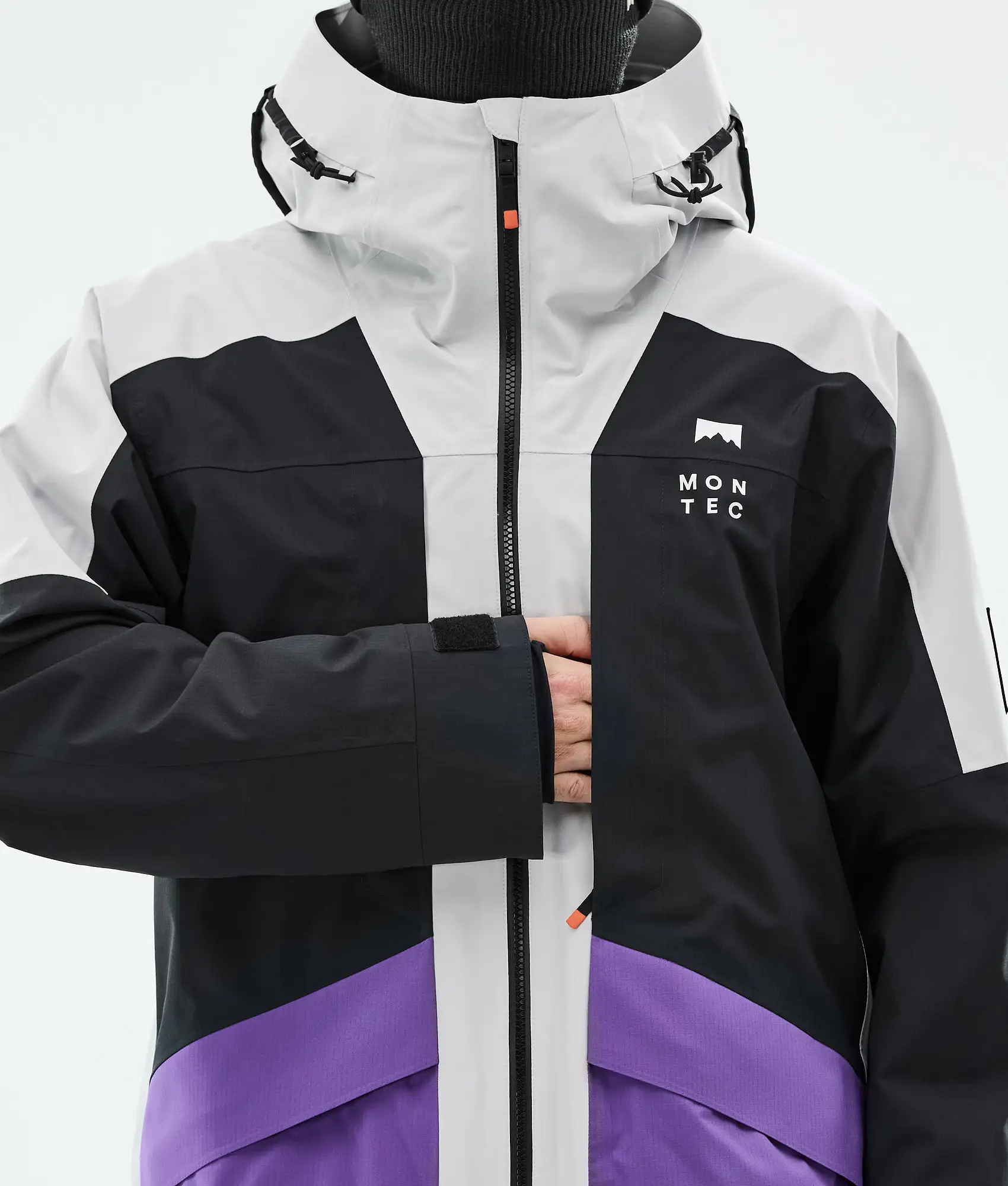 Morpheus Snowboard Jacket Men Light Grey/Black/Vivid Purple