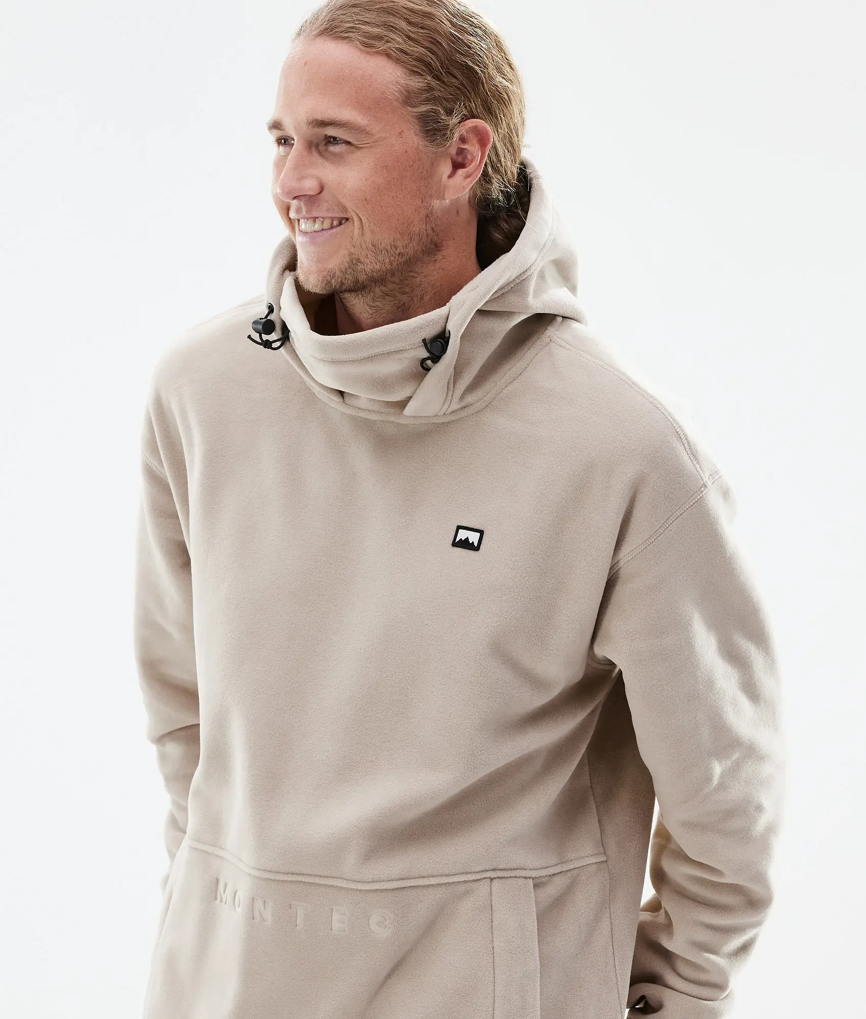 Delta Fleece Hoodie Men Sand Renewed